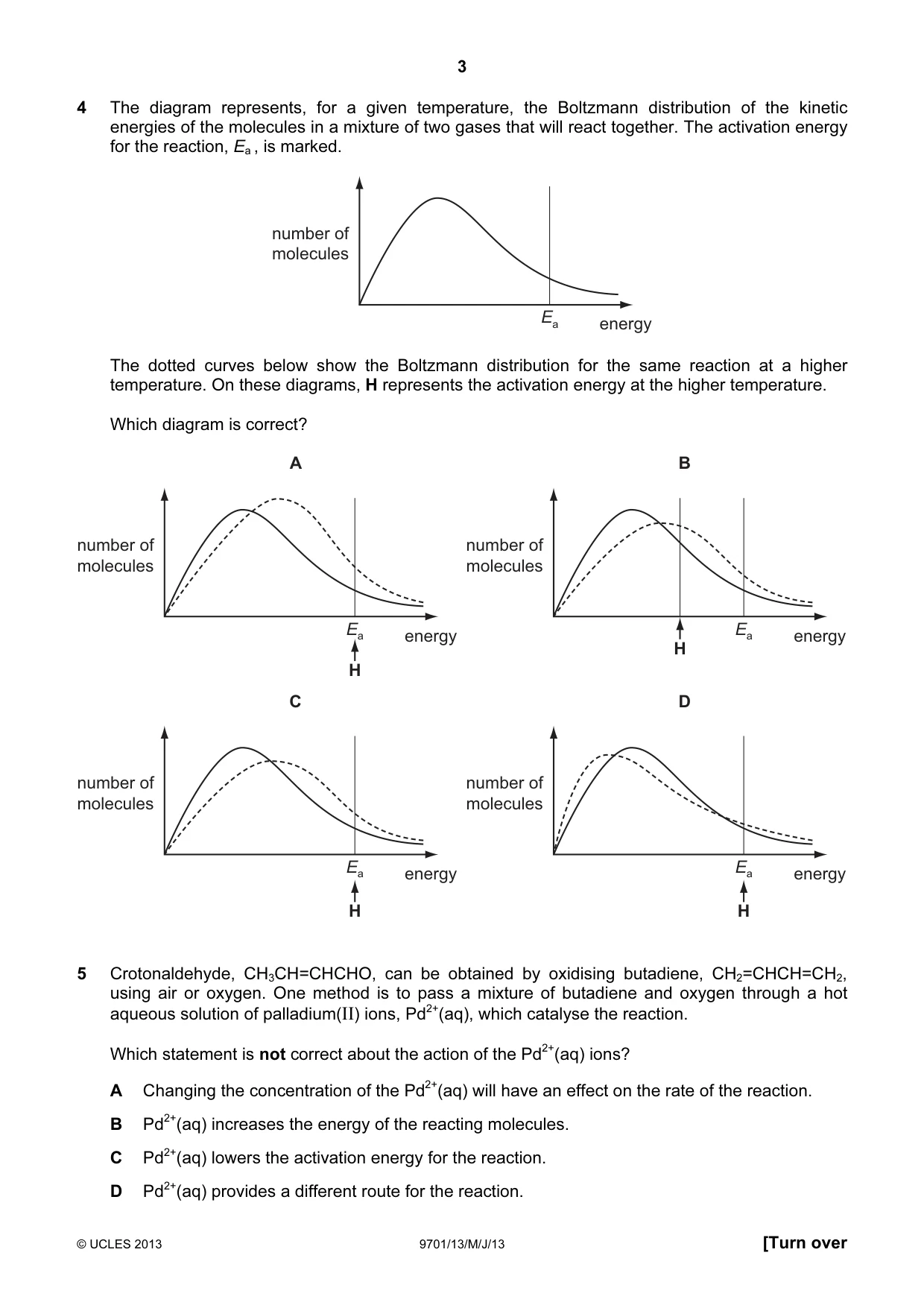 Cambridge A Level Chemistry 9701 2013 May/June Paper 1 · Variant 3 question paper, page 3 of 16