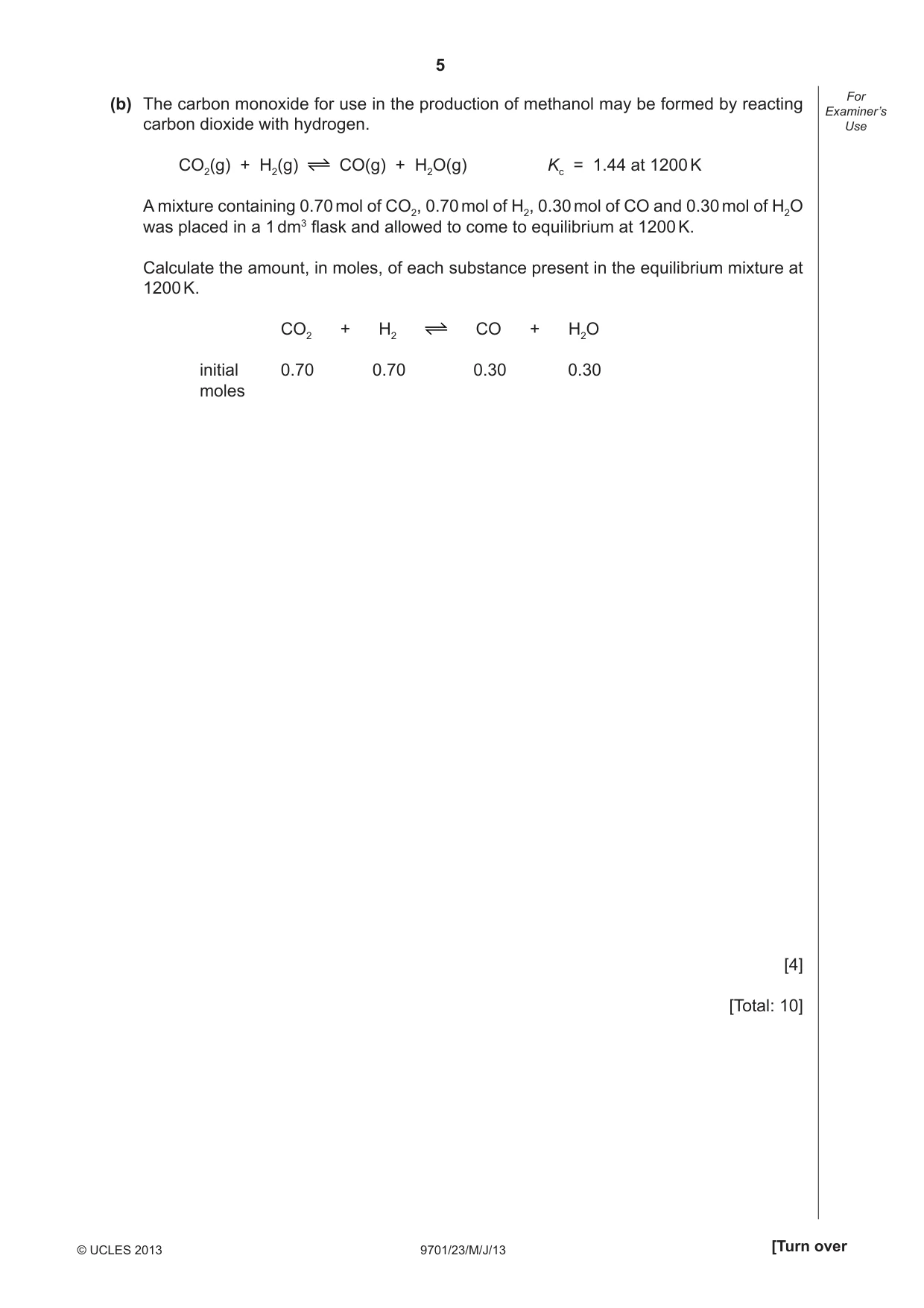Cambridge A Level Chemistry 9701 2013 May/June Paper 2 · Variant 3 question paper, page 5 of 12