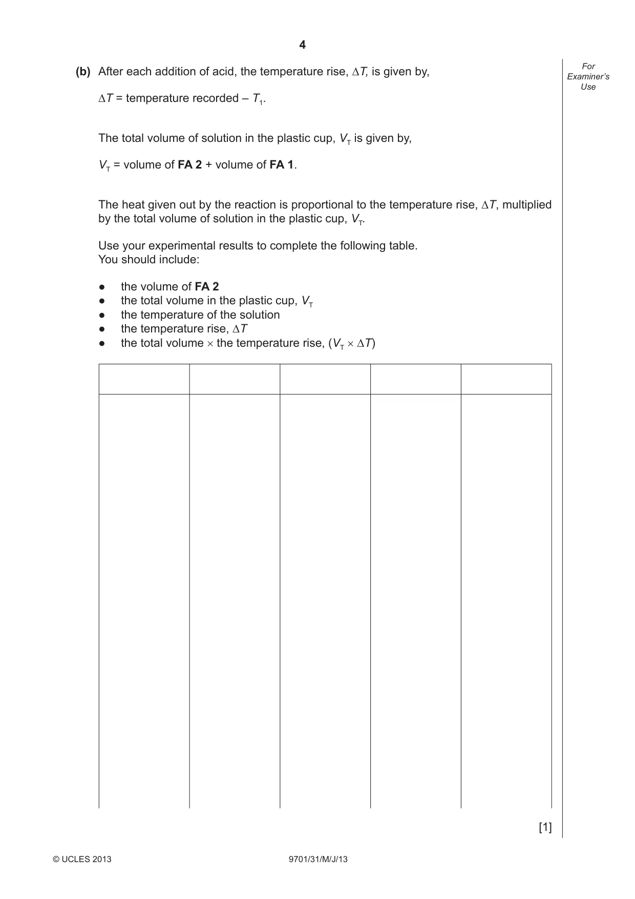 Cambridge A Level Chemistry 9701 2013 May/June Paper 3 · Variant 1 question paper, page 4 of 16