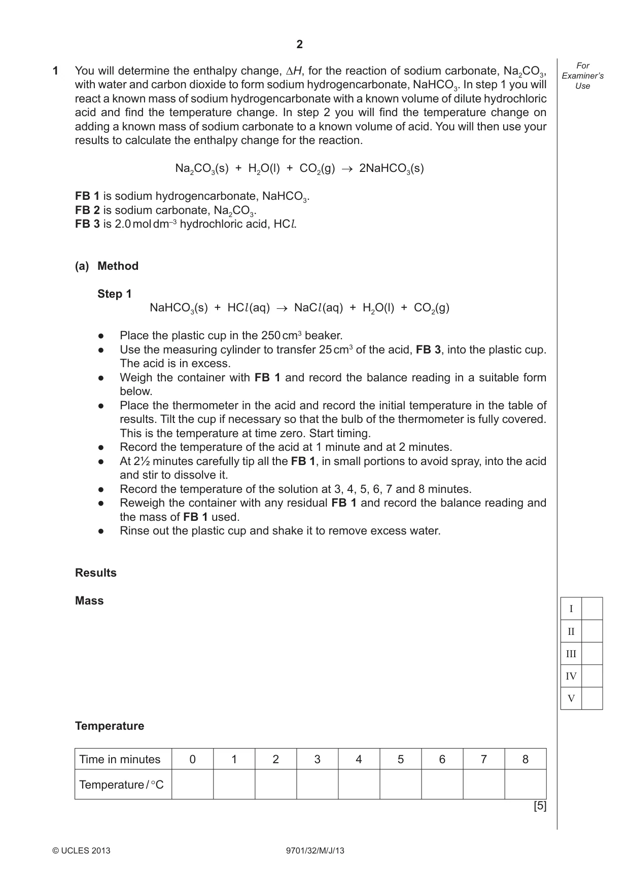 Cambridge A Level Chemistry 9701 2013 May/June Paper 3 · Variant 2 question paper, page 2 of 12