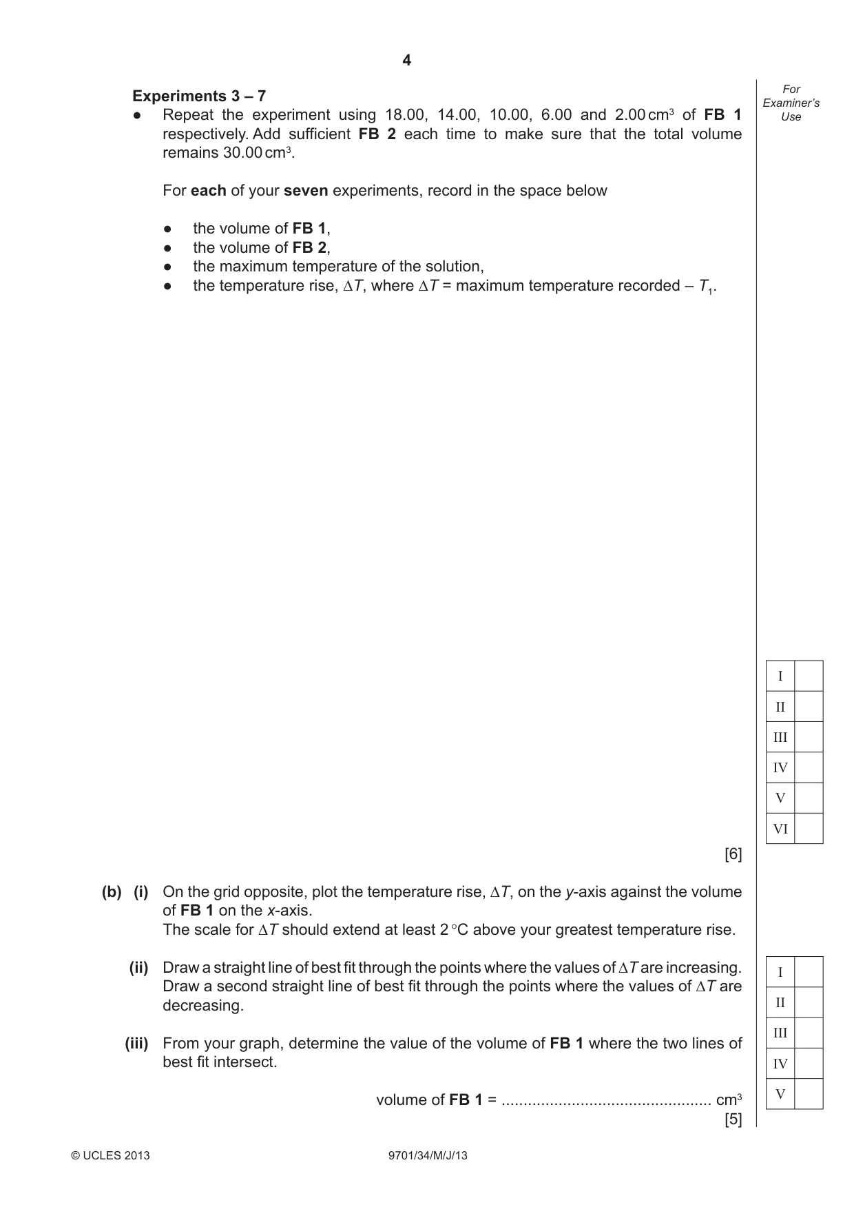 Cambridge A Level Chemistry 9701 2013 May/June Paper 3 · Variant 4 question paper, page 4 of 16