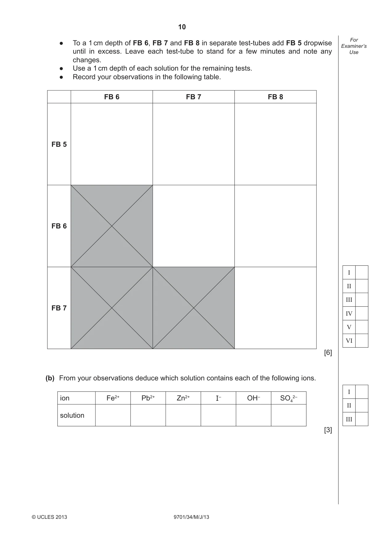 Cambridge A Level Chemistry 9701 2013 May/June Paper 3 · Variant 4 question paper, page 10 of 16