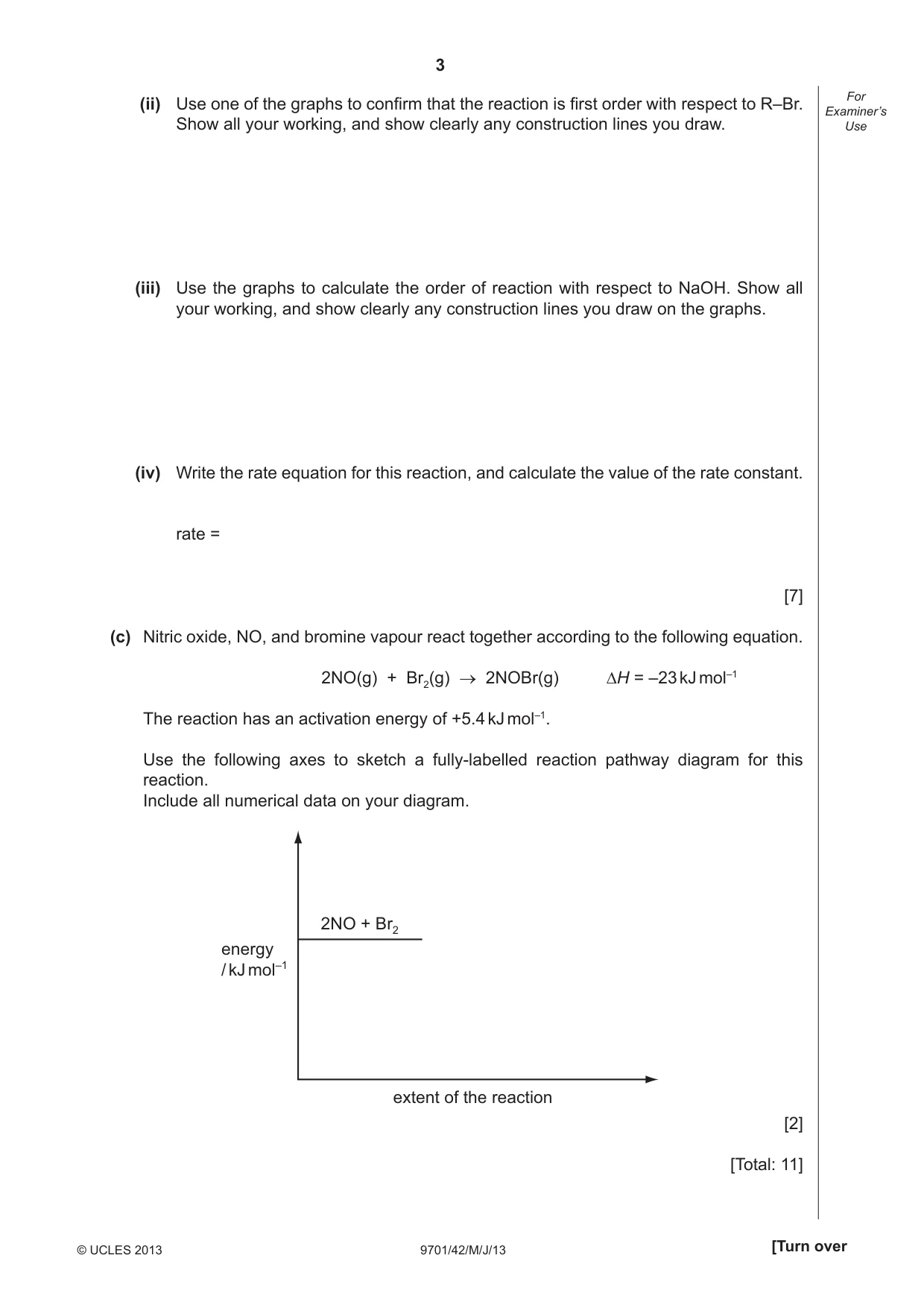 Cambridge A Level Chemistry 9701 2013 May/June Paper 4 · Variant 2 question paper, page 3 of 20