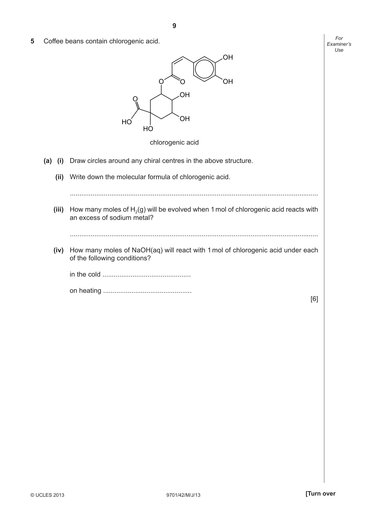 Cambridge A Level Chemistry 9701 2013 May/June Paper 4 · Variant 2 question paper, page 9 of 20