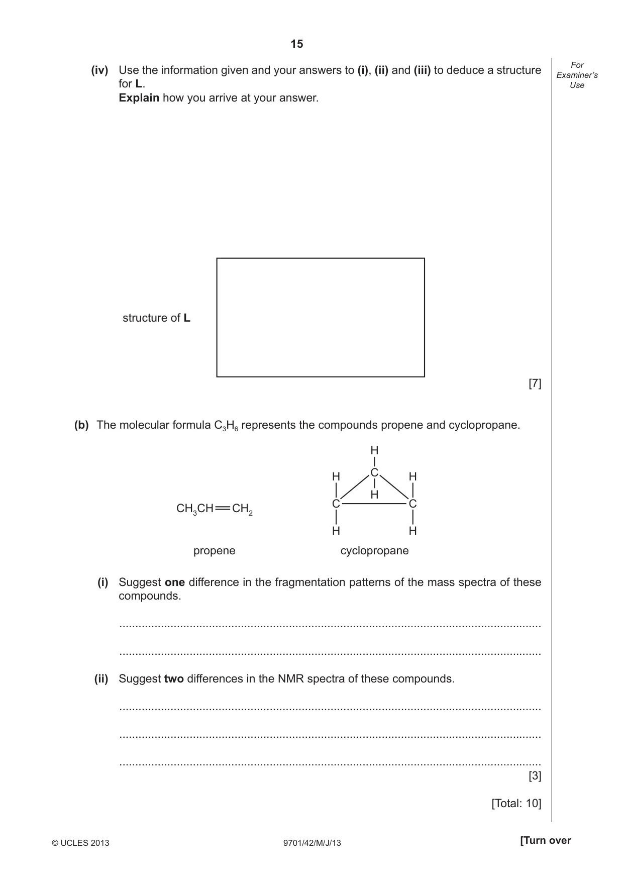 Cambridge A Level Chemistry 9701 2013 May/June Paper 4 · Variant 2 question paper, page 15 of 20