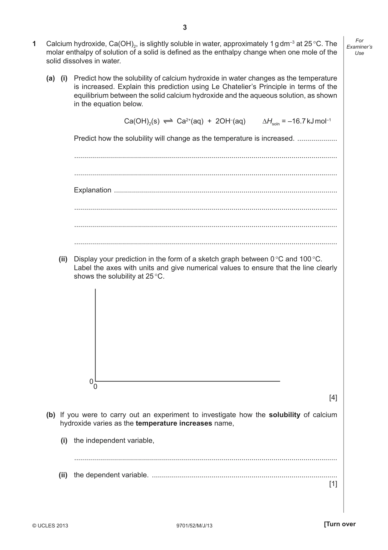 Cambridge A Level Chemistry 9701 2013 May/June Paper 5 · Variant 2 question paper, page 3 of 12