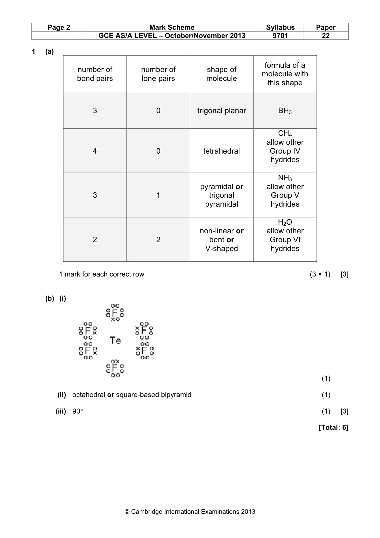 Mark scheme, page 2 of 7