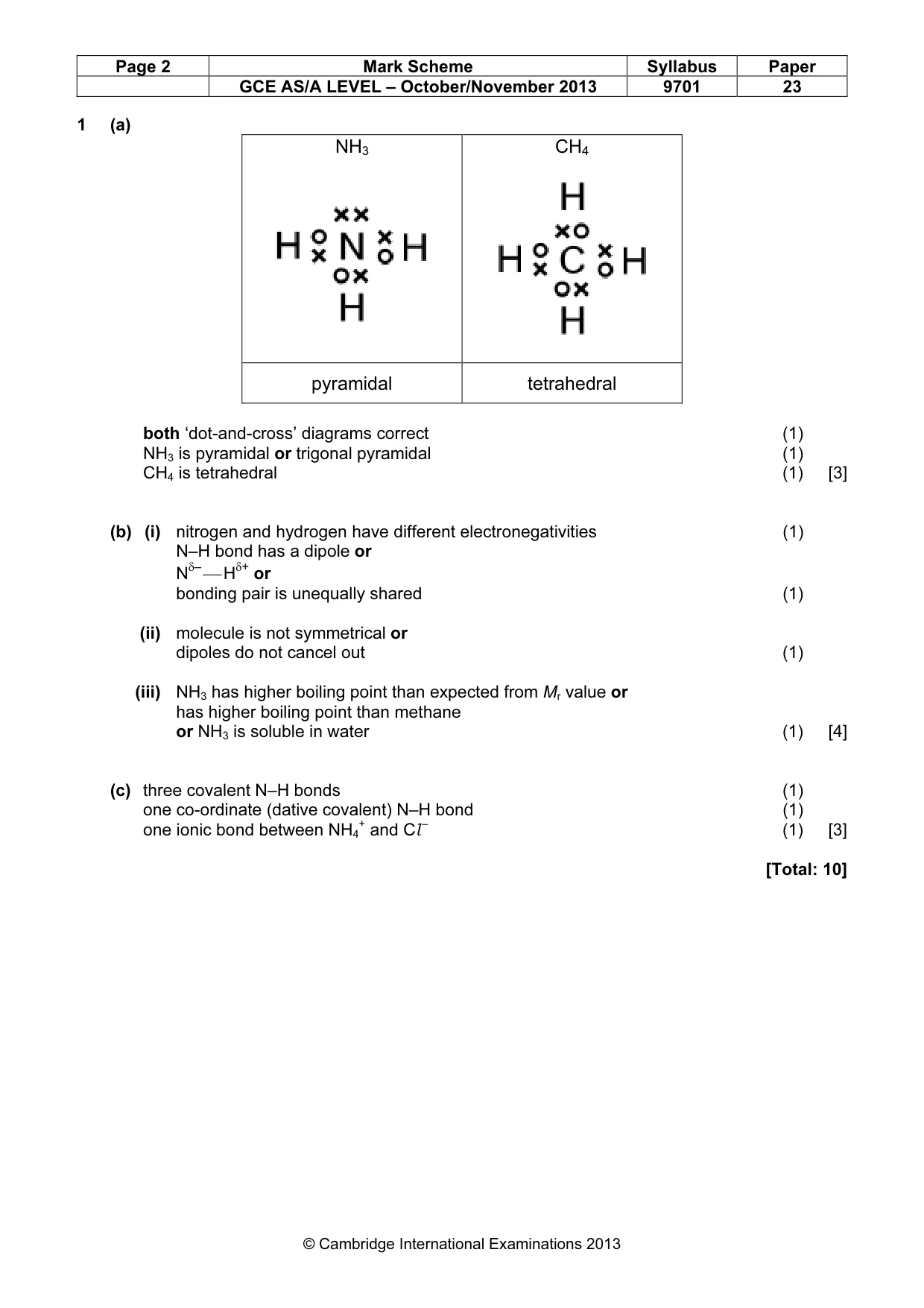 Mark scheme, page 2 of 6