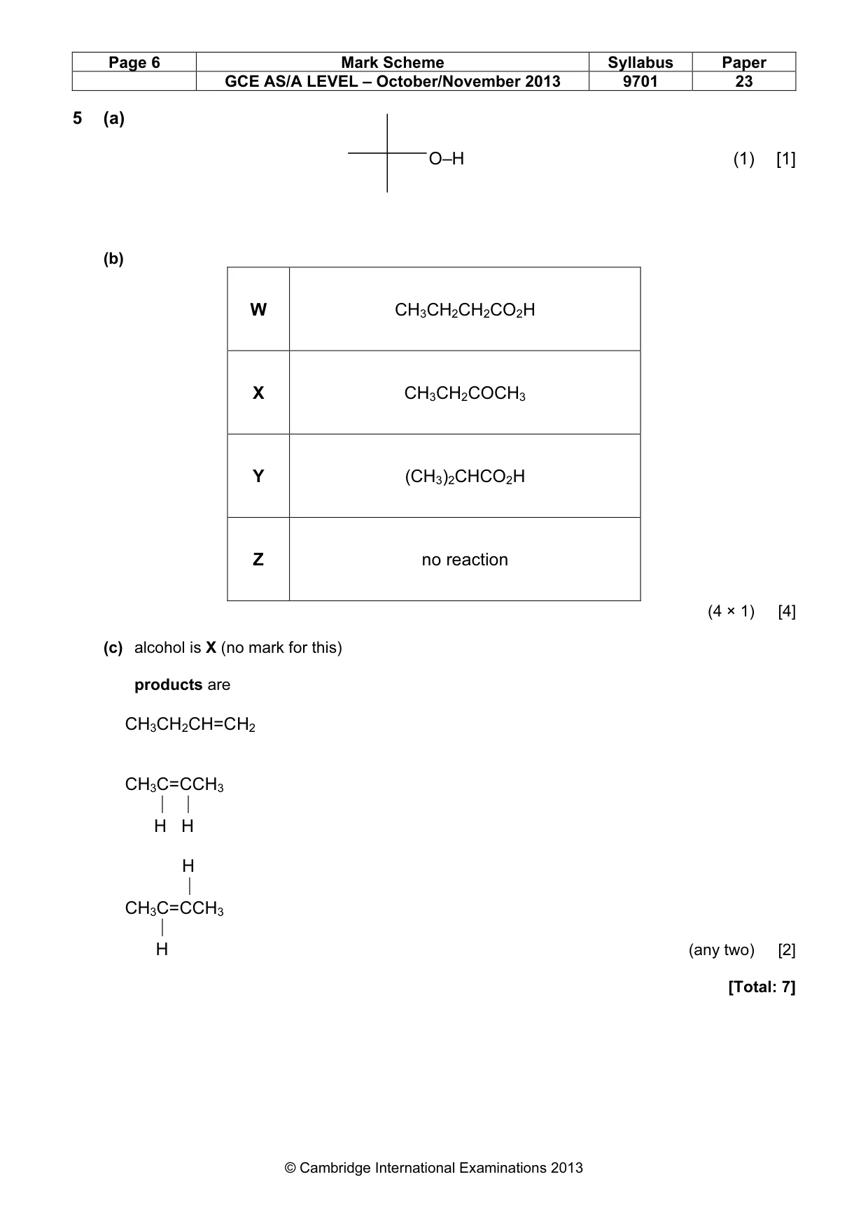 Mark scheme, page 6 of 6
