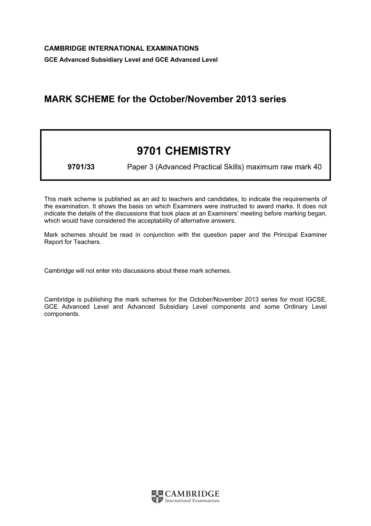 Mark scheme, page 1 of 6