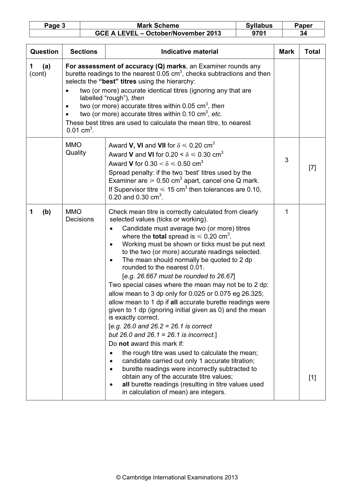Mark scheme, page 3 of 9