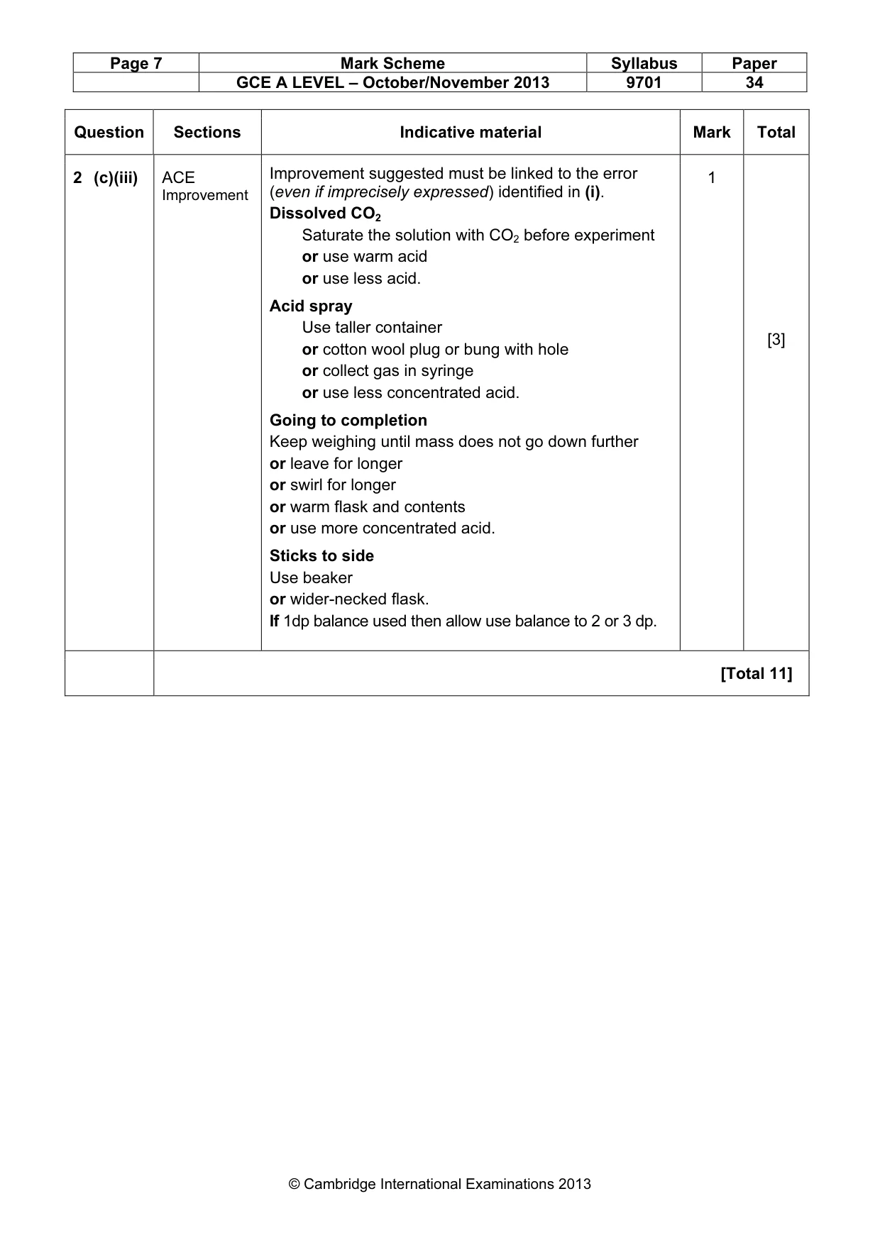 Mark scheme, page 7 of 9