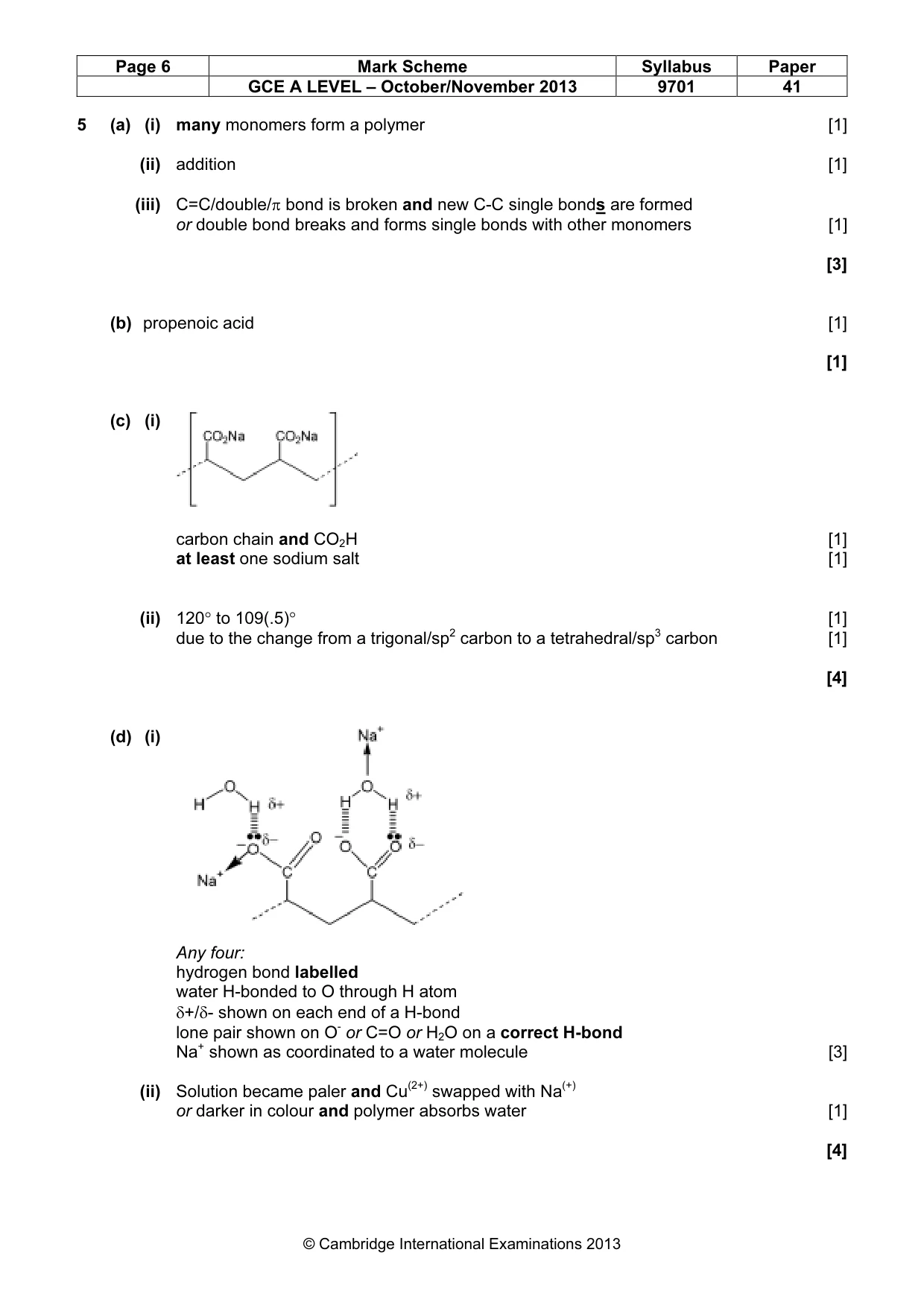Mark scheme, page 6 of 10