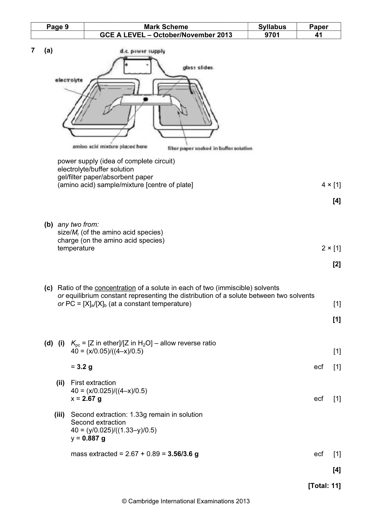 Mark scheme, page 9 of 10