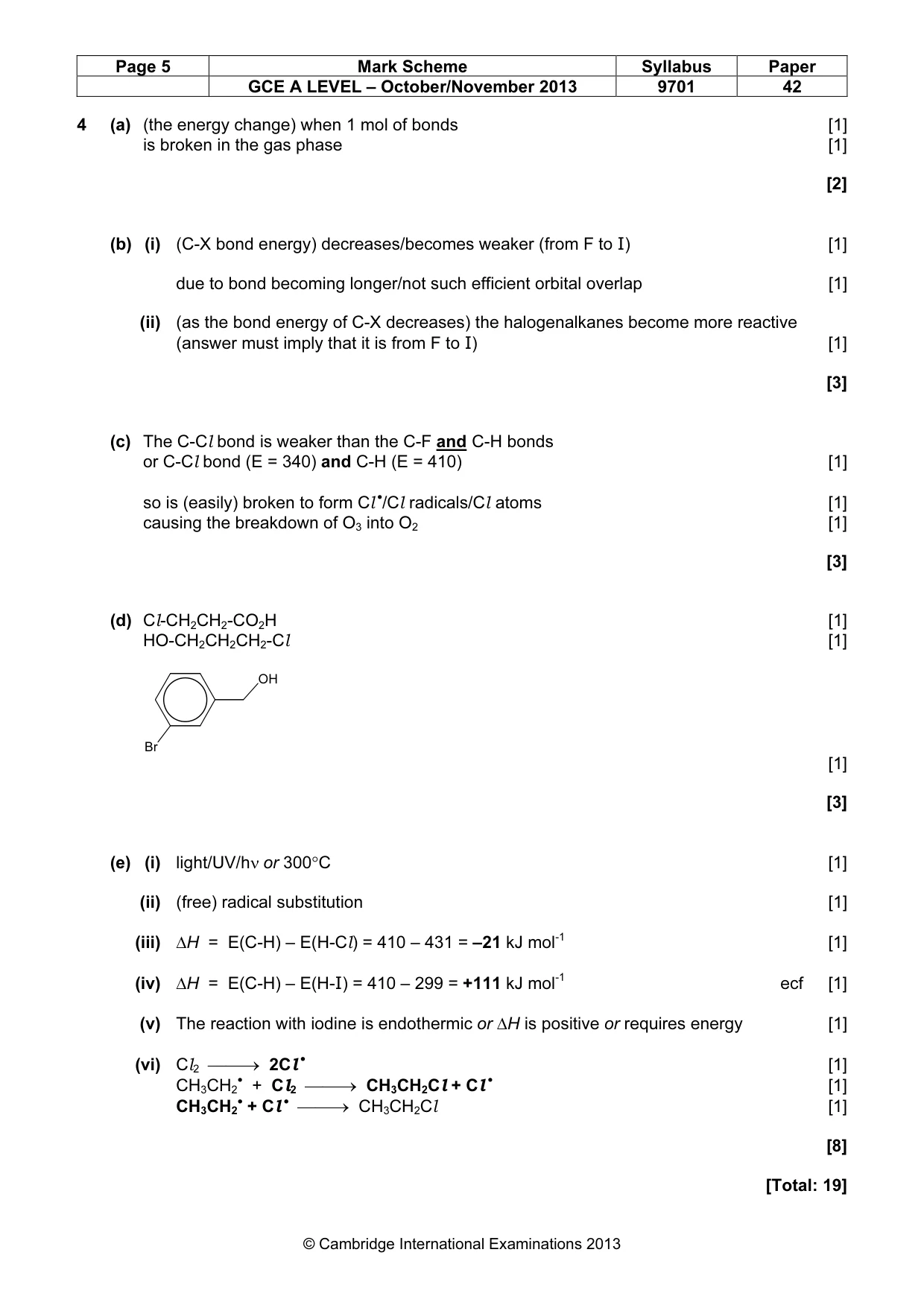 Mark scheme, page 5 of 10