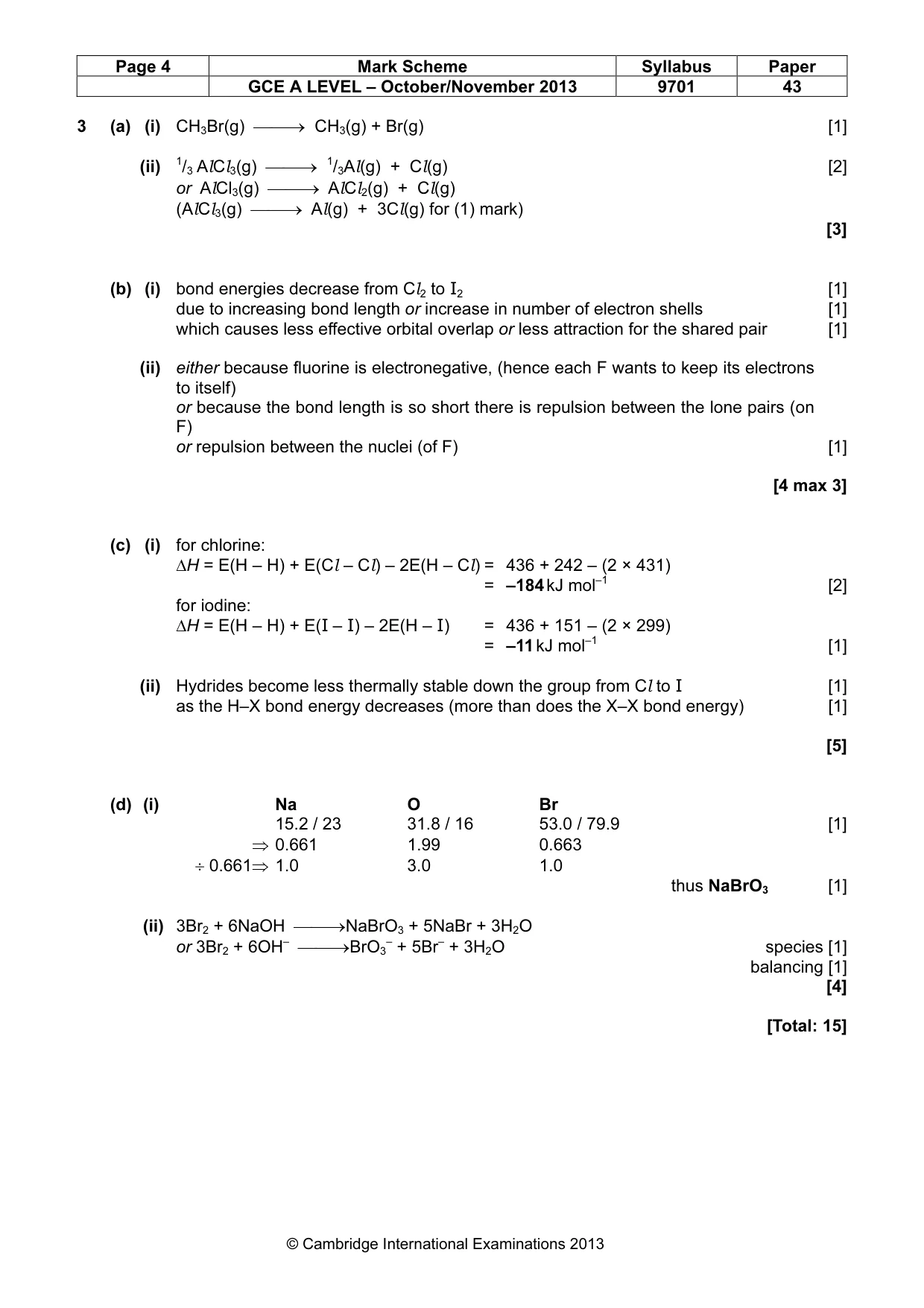 Mark scheme, page 4 of 11