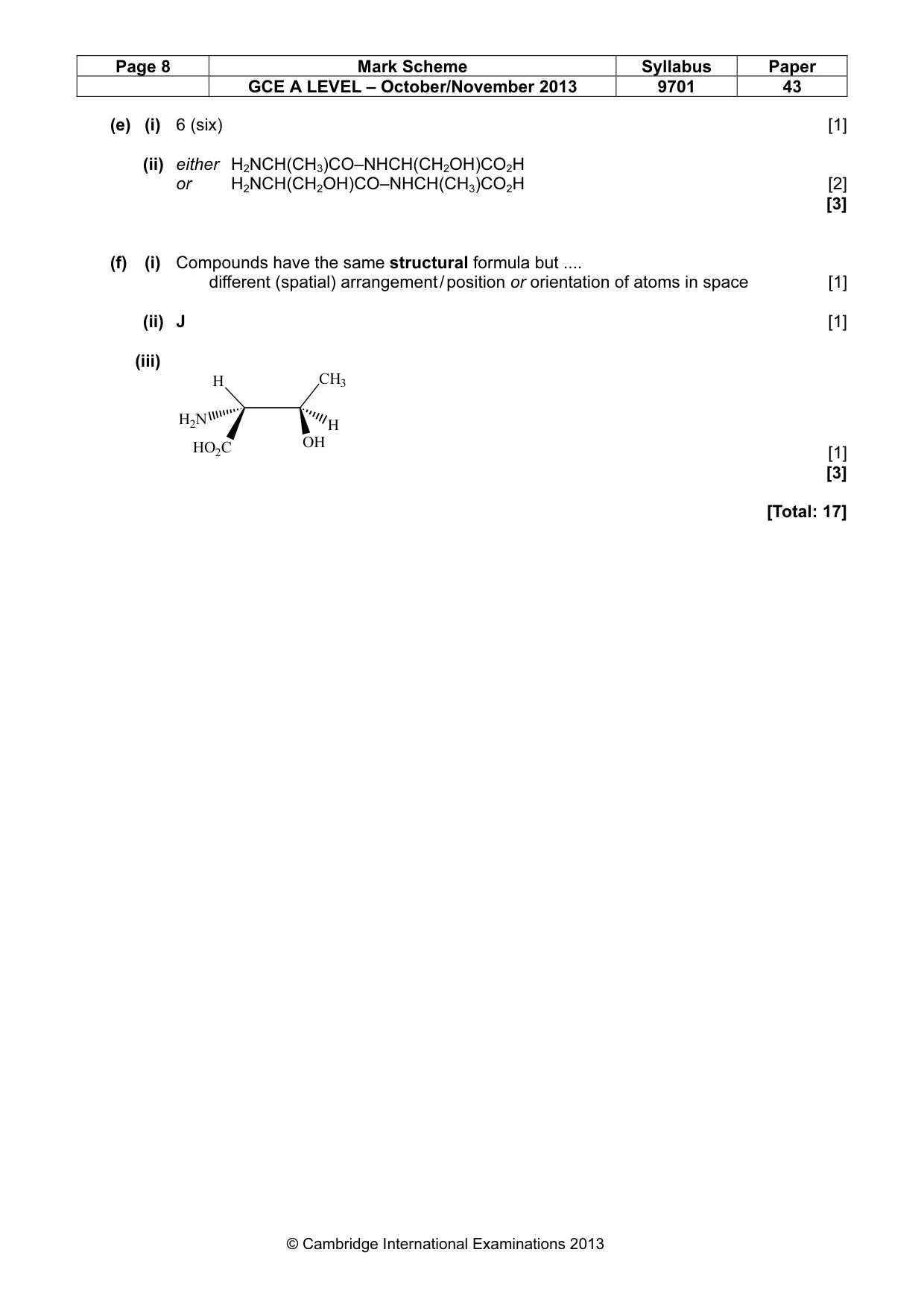 Mark scheme, page 8 of 11