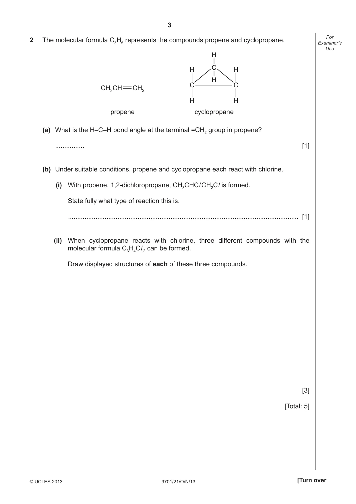 Cambridge A Level Chemistry 9701 2013 Oct/Nov Paper 2 · Variant 1 question paper, page 3 of 12