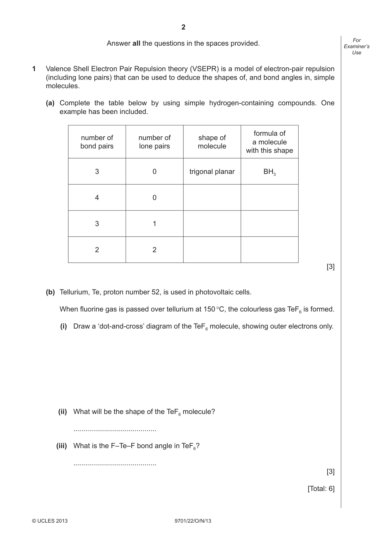 Cambridge A Level Chemistry 9701 2013 Oct/Nov Paper 2 · Variant 2 question paper, page 2 of 12