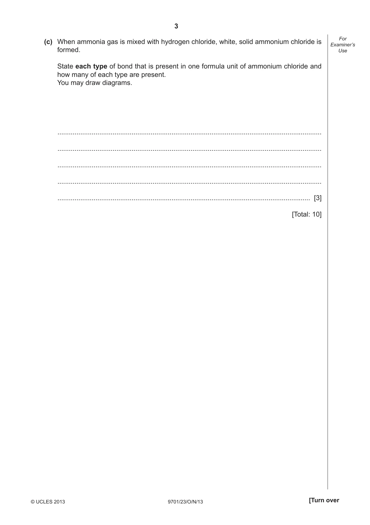 Cambridge A Level Chemistry 9701 2013 Oct/Nov Paper 2 · Variant 3 question paper, page 3 of 12
