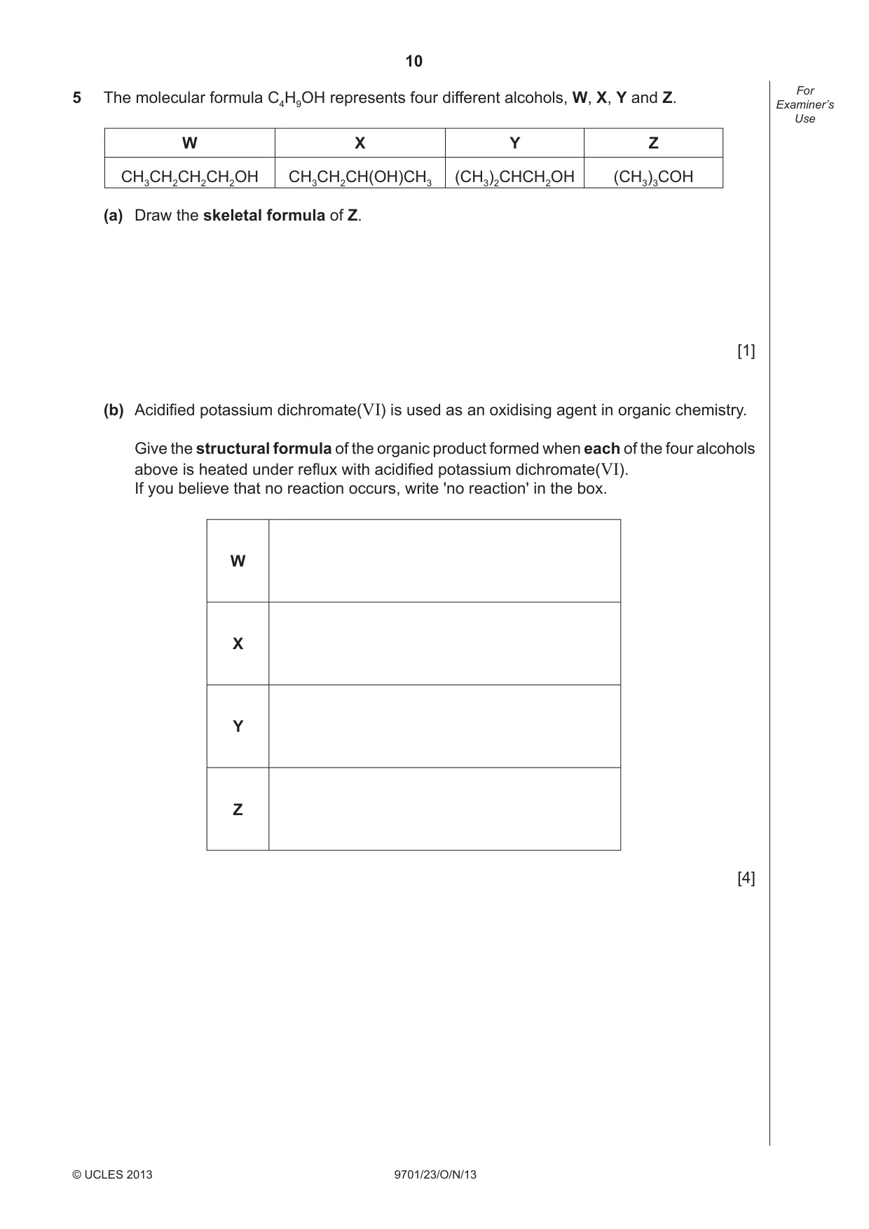 Cambridge A Level Chemistry 9701 2013 Oct/Nov Paper 2 · Variant 3 question paper, page 10 of 12