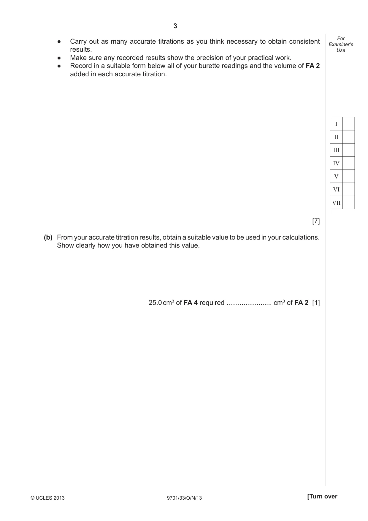 Cambridge A Level Chemistry 9701 2013 Oct/Nov Paper 3 · Variant 3 question paper, page 3 of 12