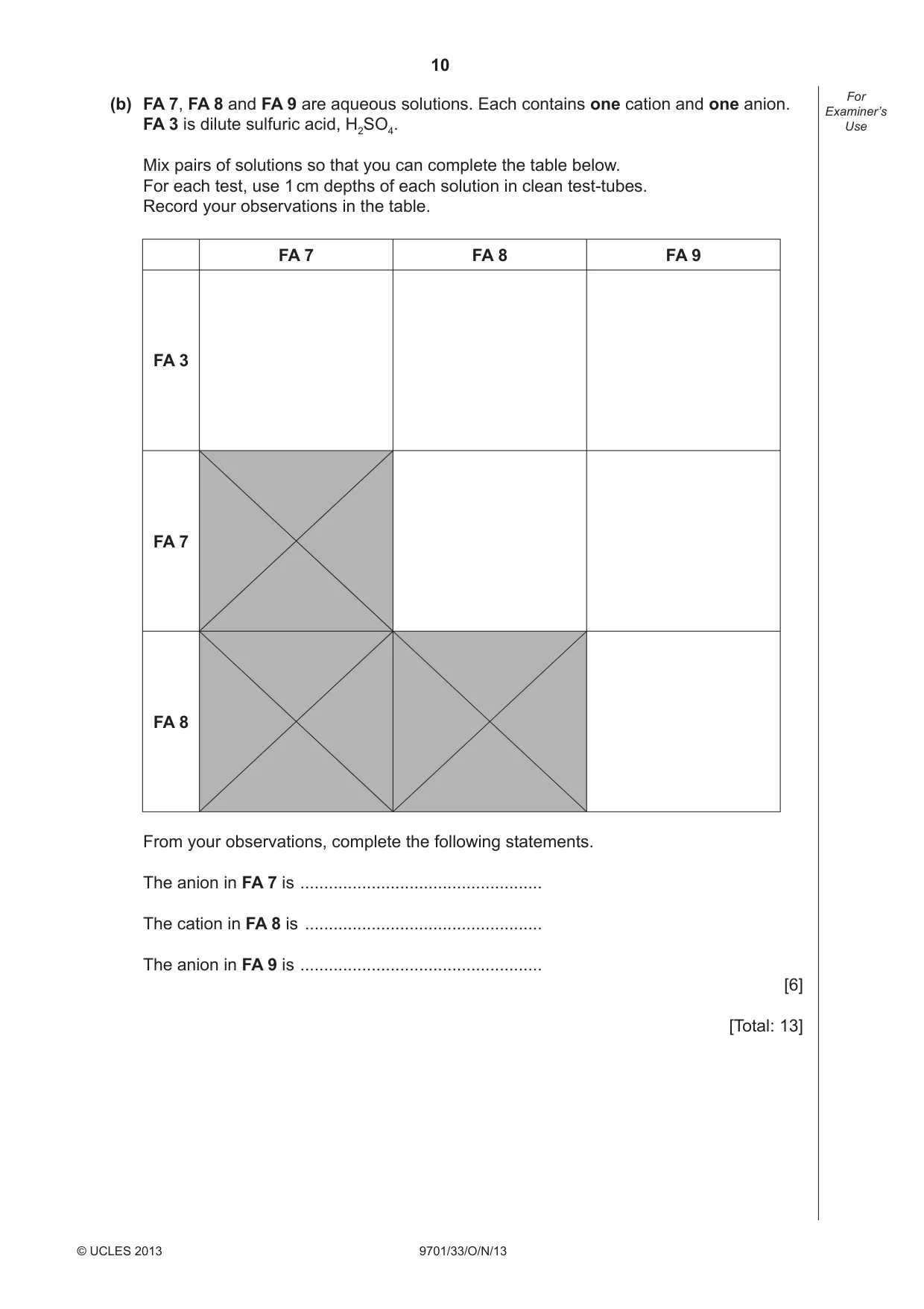 Cambridge A Level Chemistry 9701 2013 Oct/Nov Paper 3 · Variant 3 question paper, page 10 of 12