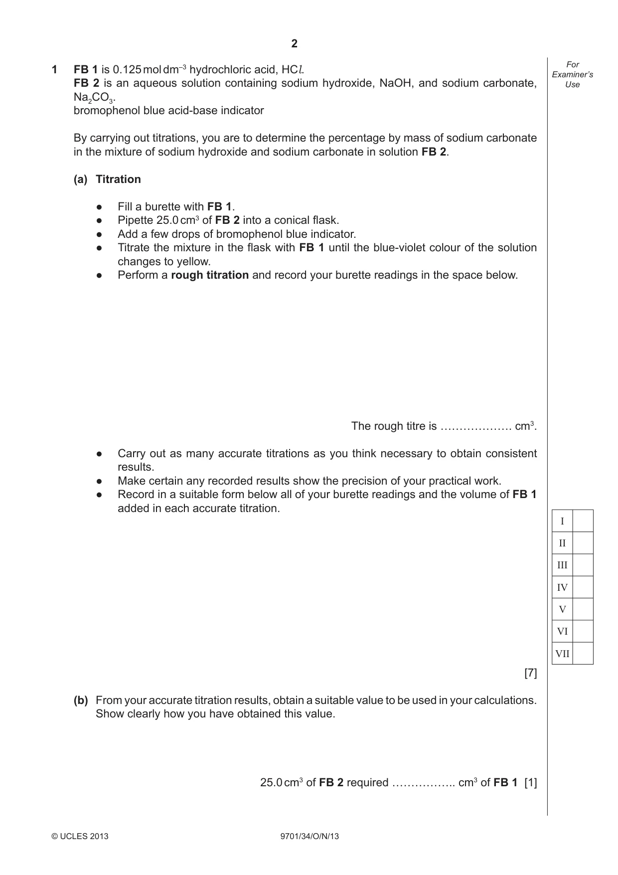 Cambridge A Level Chemistry 9701 2013 Oct/Nov Paper 3 · Variant 4 question paper, page 2 of 12