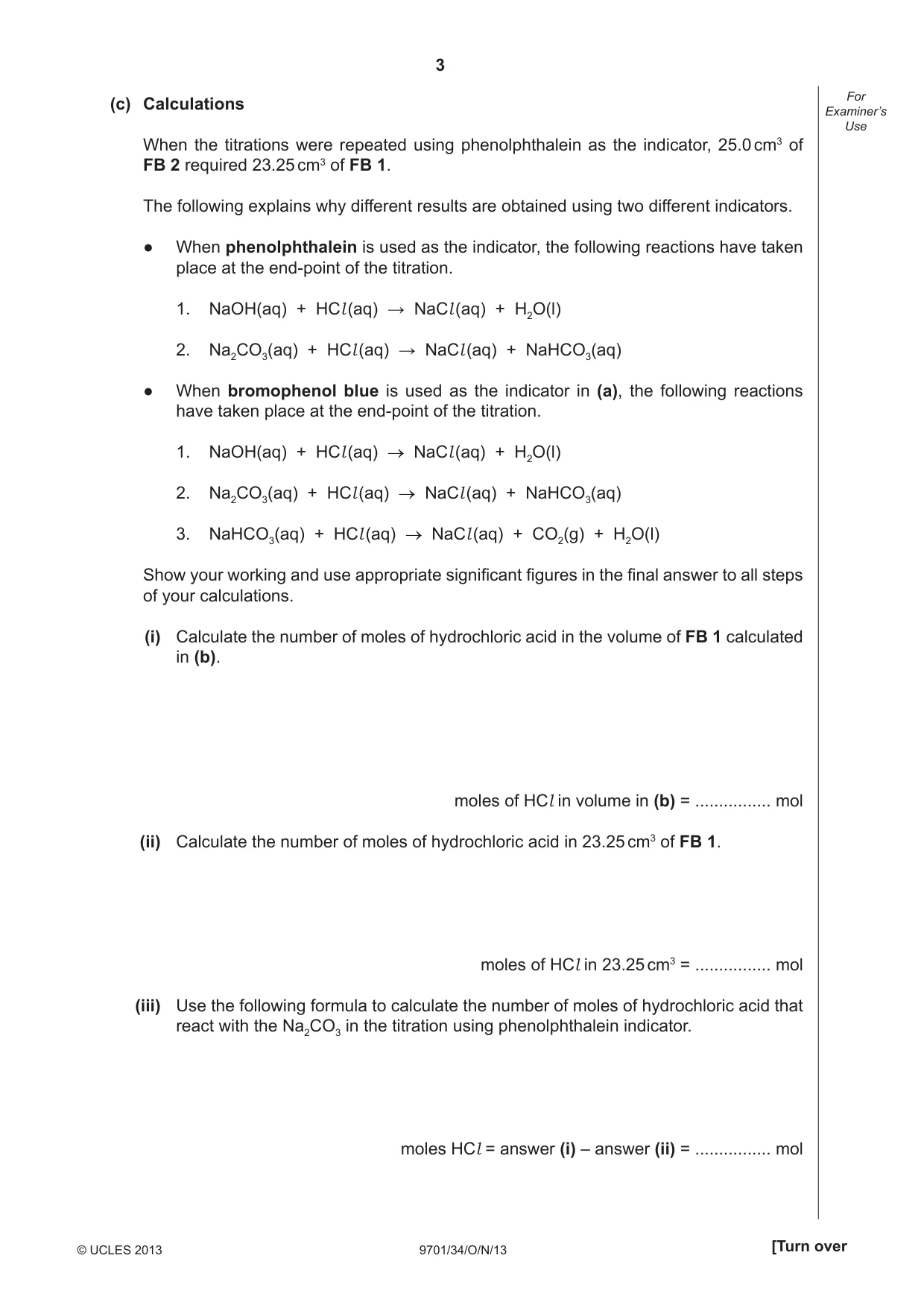 Cambridge A Level Chemistry 9701 2013 Oct/Nov Paper 3 · Variant 4 question paper, page 3 of 12