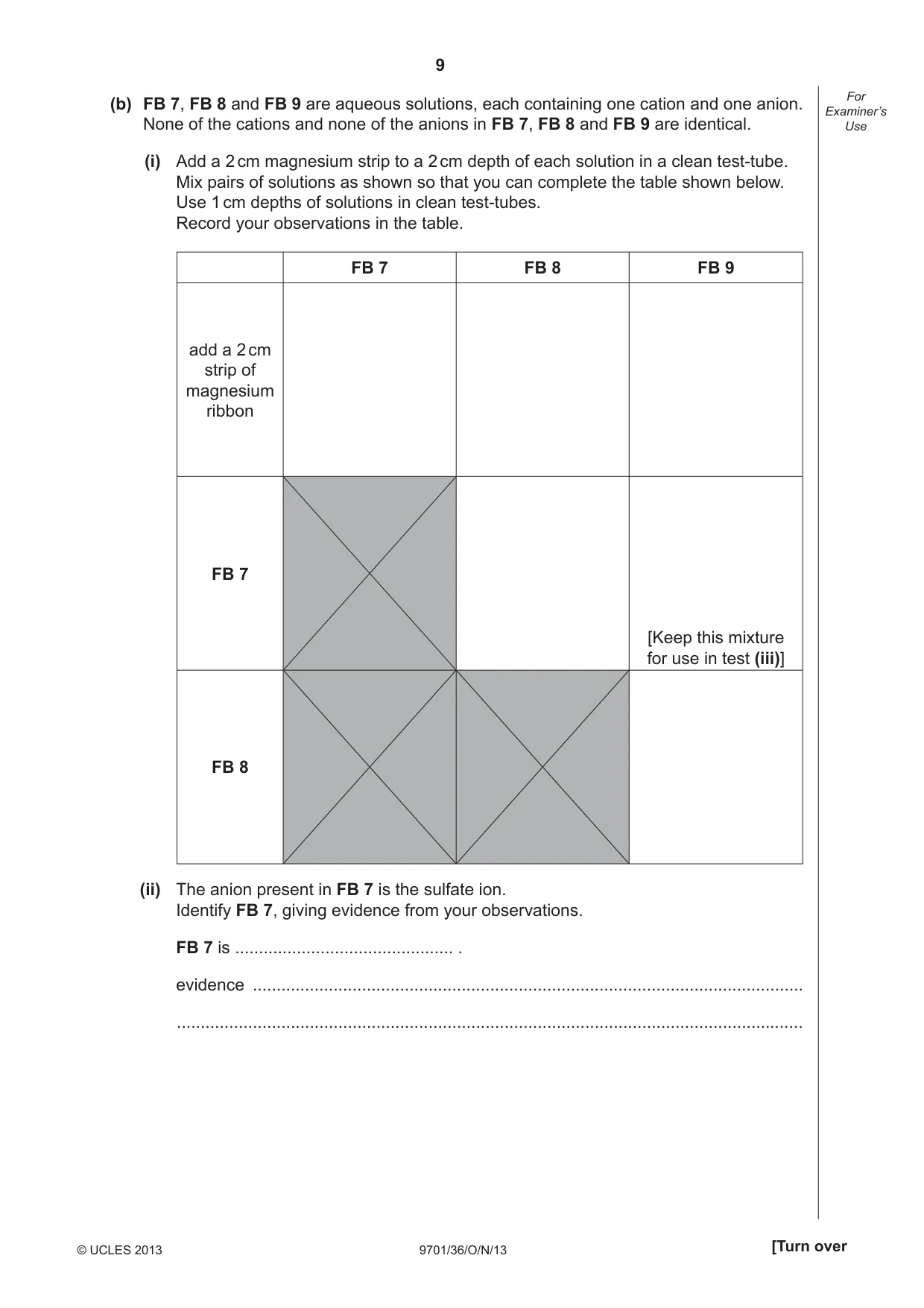 Cambridge A Level Chemistry 9701 2013 Oct/Nov Paper 3 · Variant 6 question paper, page 9 of 12
