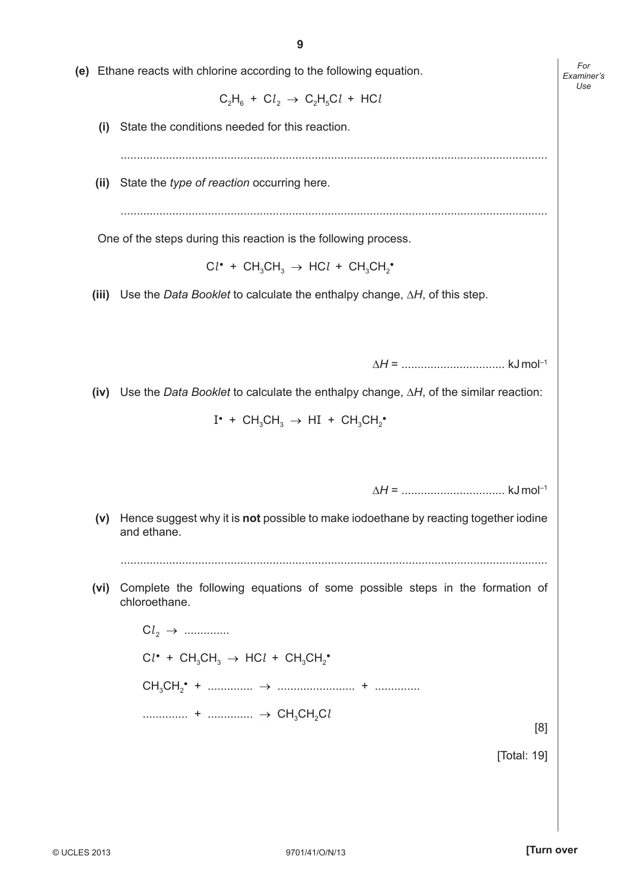 Cambridge A Level Chemistry 9701 2013 Oct/Nov Paper 4 · Variant 1 question paper, page 9 of 20