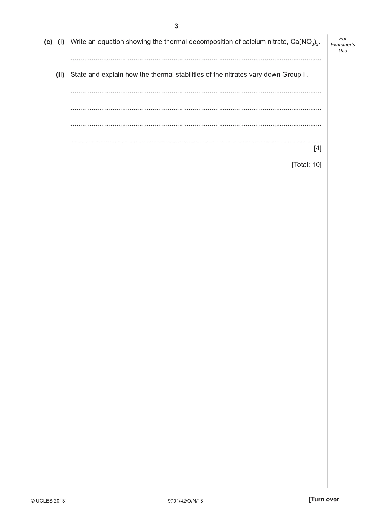 Cambridge A Level Chemistry 9701 2013 Oct/Nov Paper 4 · Variant 2 question paper, page 3 of 20