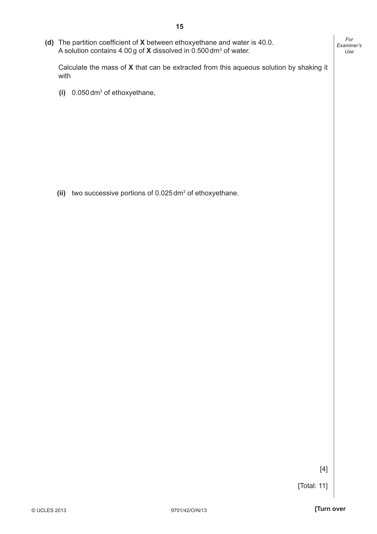 Cambridge A Level Chemistry 9701 2013 Oct/Nov Paper 4 · Variant 2 question paper, page 15 of 20