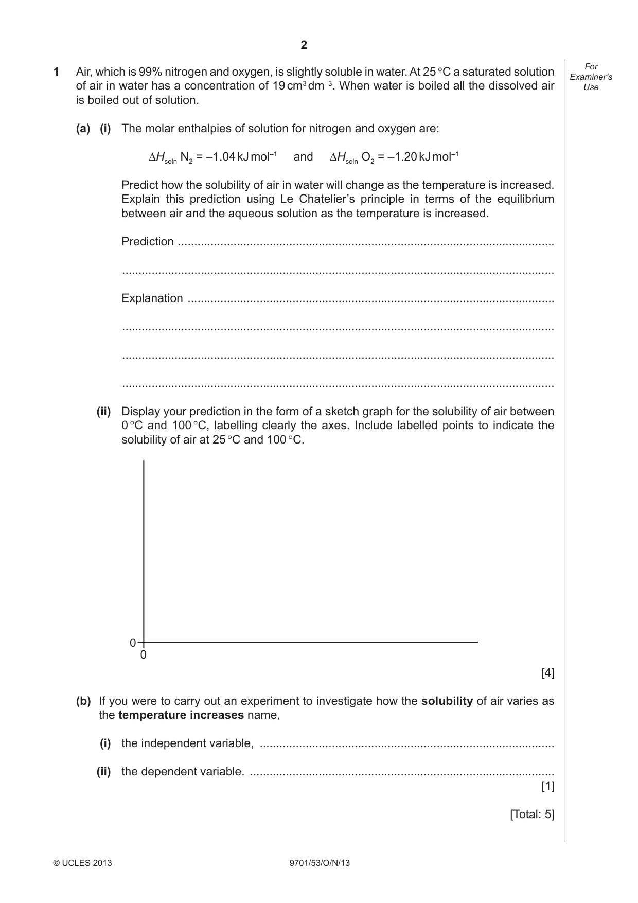 Cambridge A Level Chemistry 9701 2013 Oct/Nov Paper 5 · Variant 3 question paper, page 2 of 12