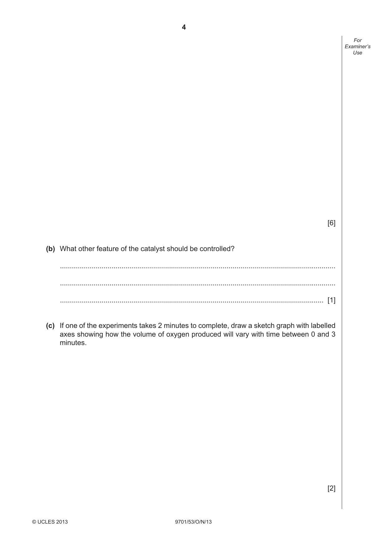 Cambridge A Level Chemistry 9701 2013 Oct/Nov Paper 5 · Variant 3 question paper, page 4 of 12