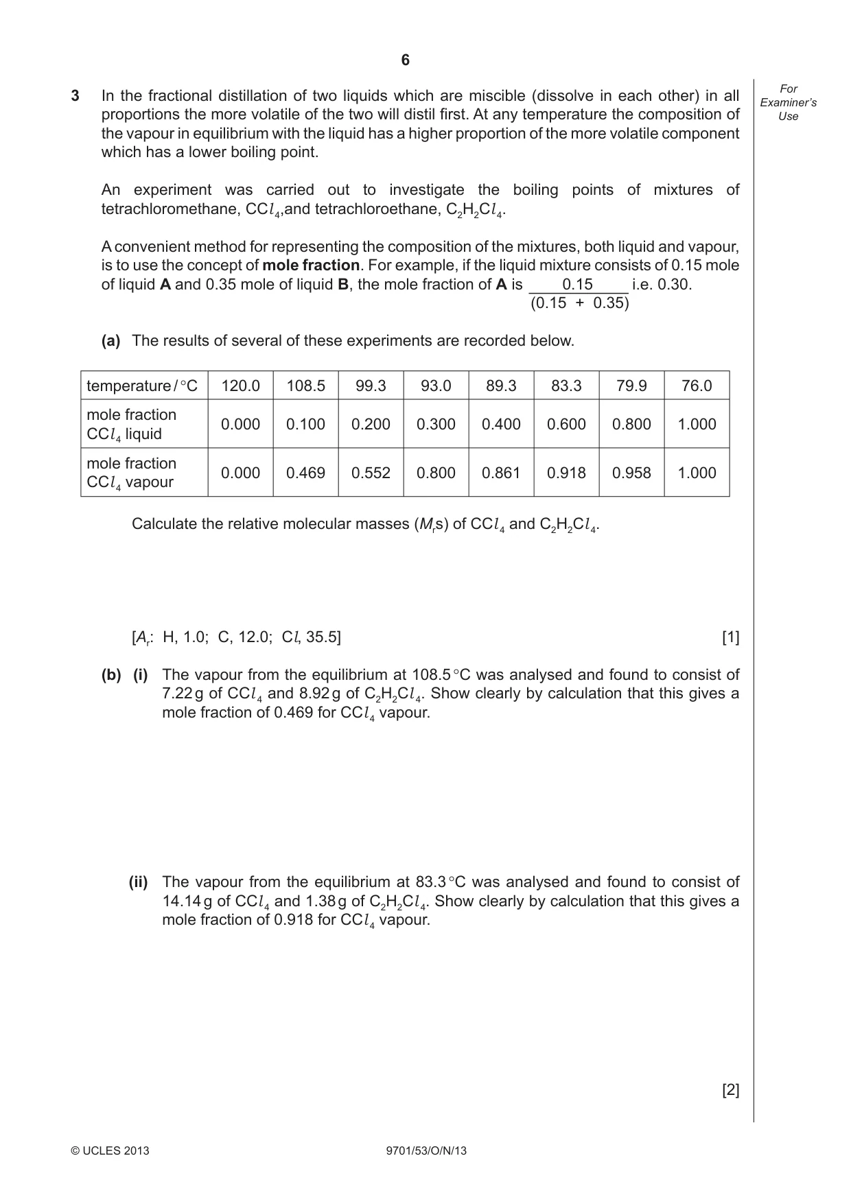 Cambridge A Level Chemistry 9701 2013 Oct/Nov Paper 5 · Variant 3 question paper, page 6 of 12