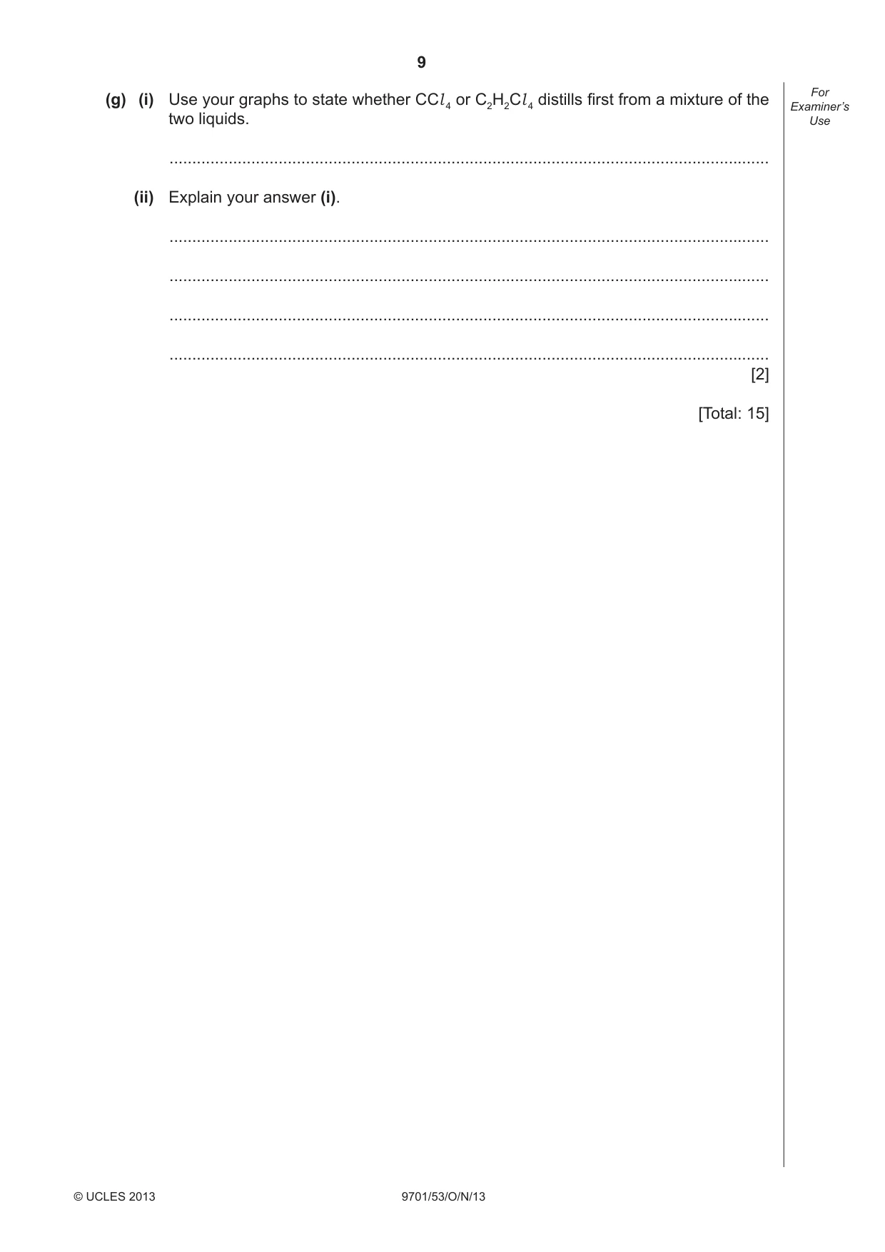 Cambridge A Level Chemistry 9701 2013 Oct/Nov Paper 5 · Variant 3 question paper, page 9 of 12