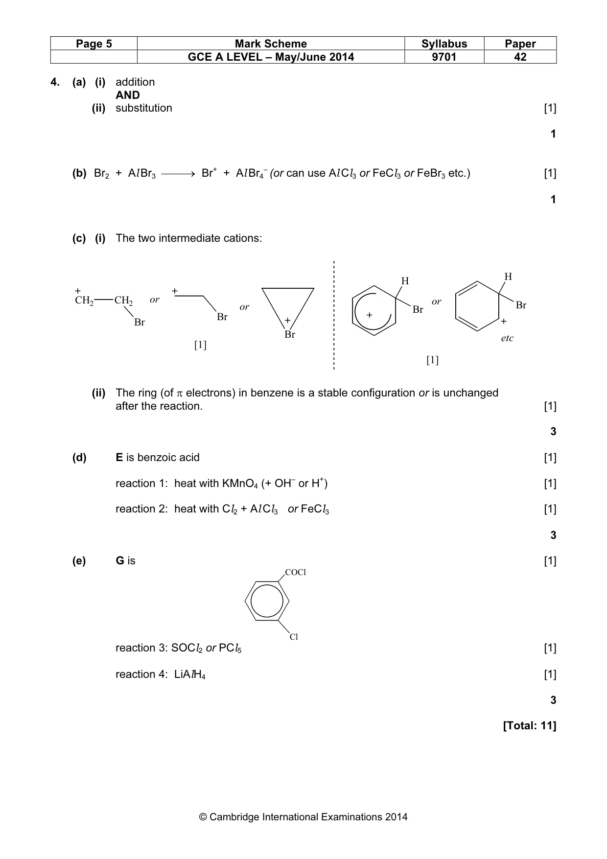 Mark scheme, page 5 of 9