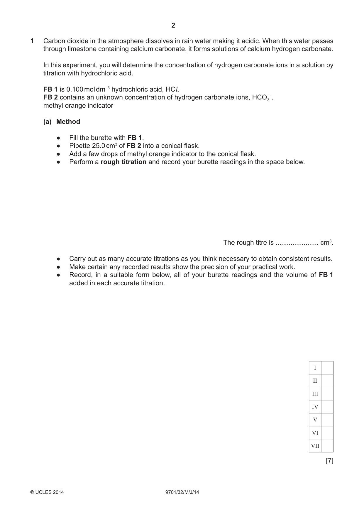 Cambridge A Level Chemistry 9701 2014 May/June Paper 3 · Variant 2 question paper, page 2 of 12