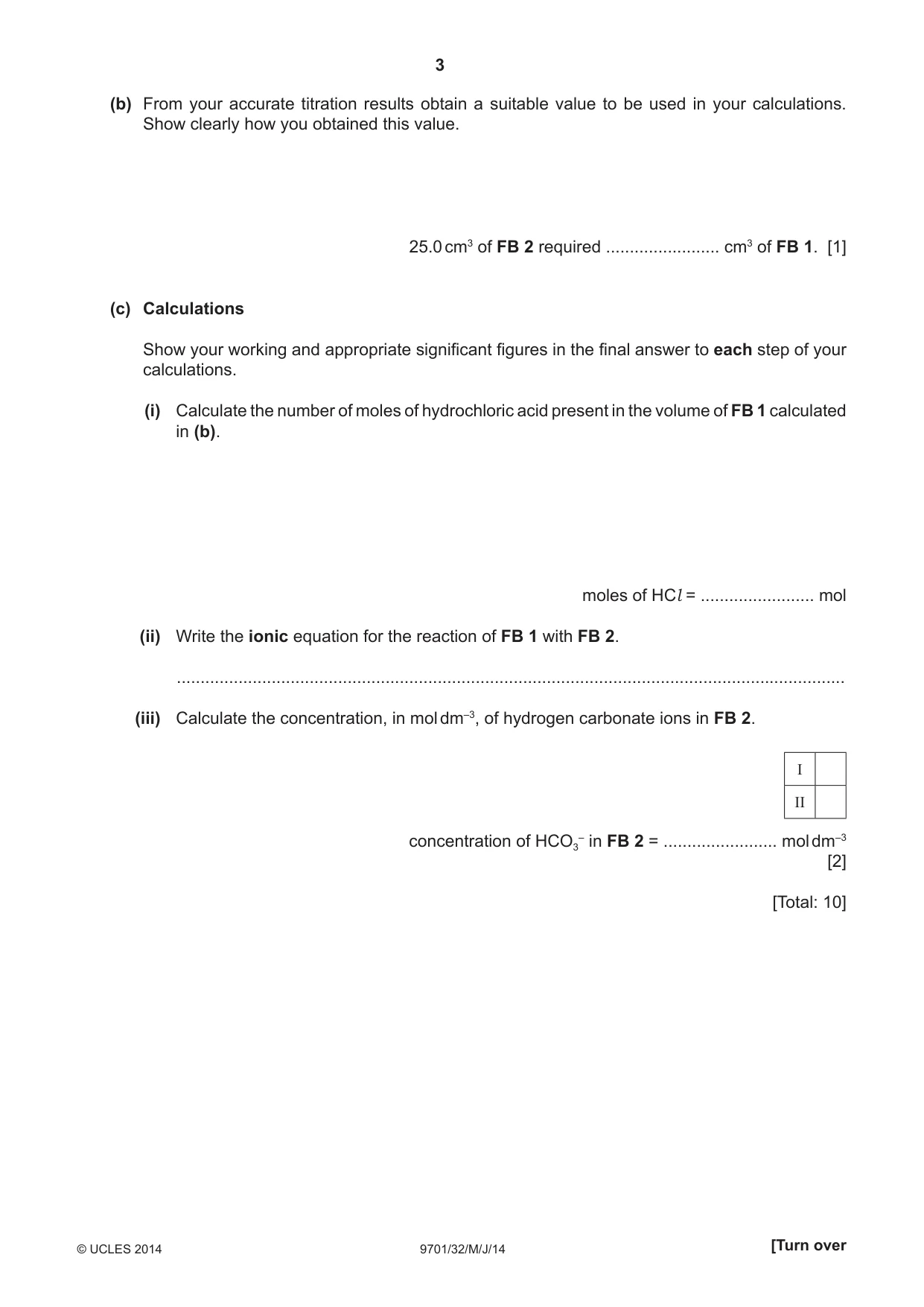 Cambridge A Level Chemistry 9701 2014 May/June Paper 3 · Variant 2 question paper, page 3 of 12