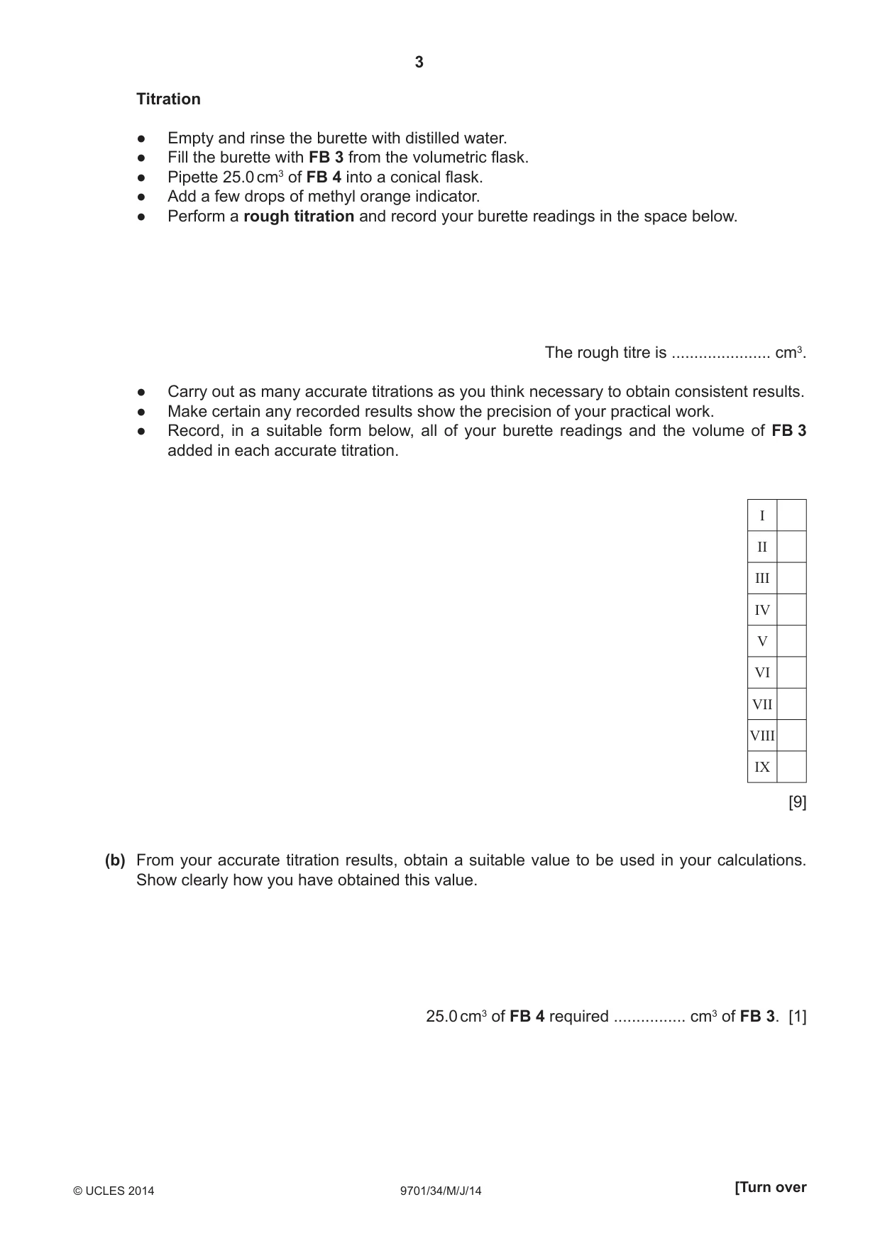 Cambridge A Level Chemistry 9701 2014 May/June Paper 3 · Variant 4 question paper, page 3 of 12