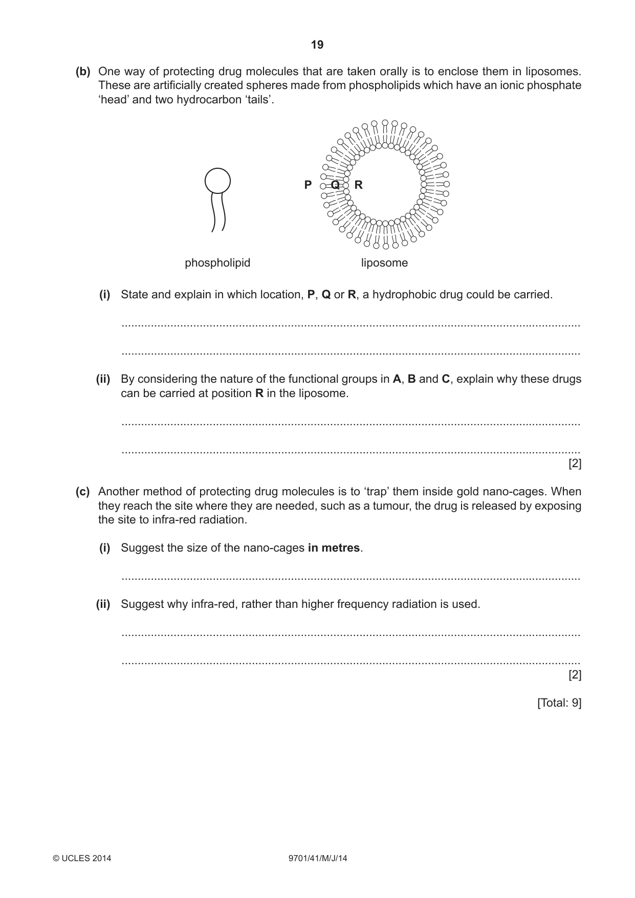 Cambridge A Level Chemistry 9701 2014 May/June Paper 4 · Variant 1 question paper, page 19 of 20