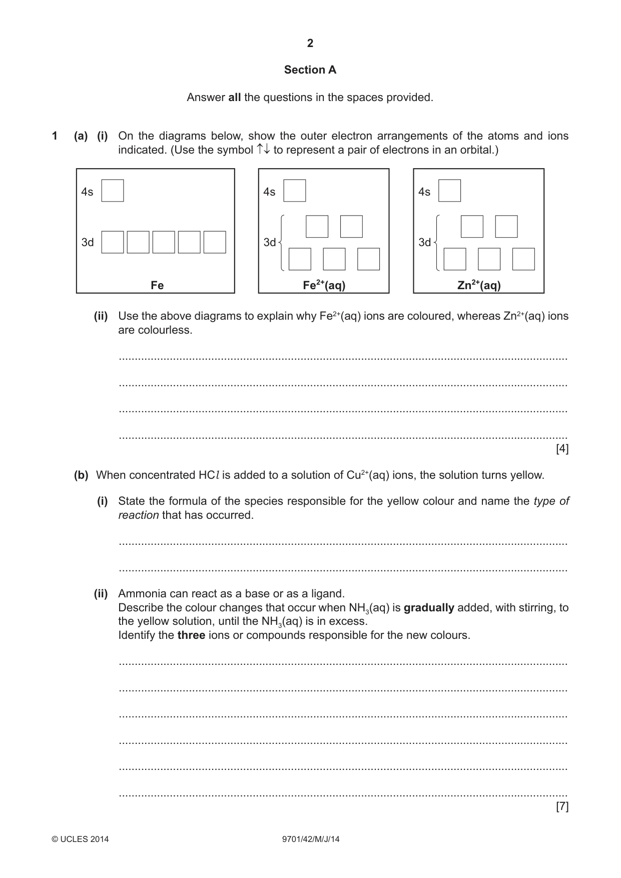Cambridge A Level Chemistry 9701 2014 May/June Paper 4 · Variant 2 question paper, page 2 of 20