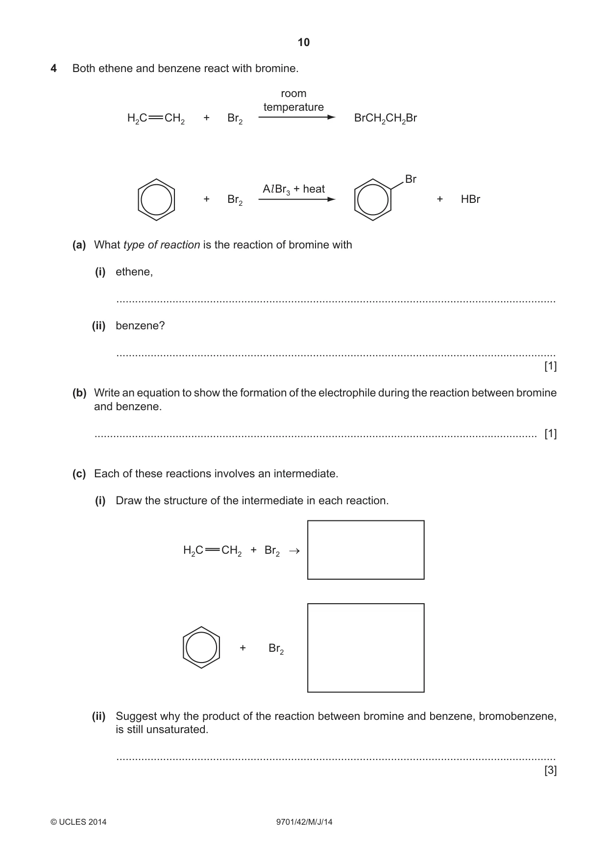 Cambridge A Level Chemistry 9701 2014 May/June Paper 4 · Variant 2 question paper, page 10 of 20