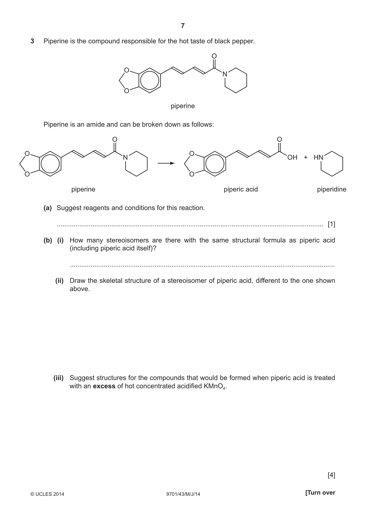 Cambridge A Level Chemistry 9701 2014 May/June Paper 4 · Variant 3 question paper, page 7 of 20