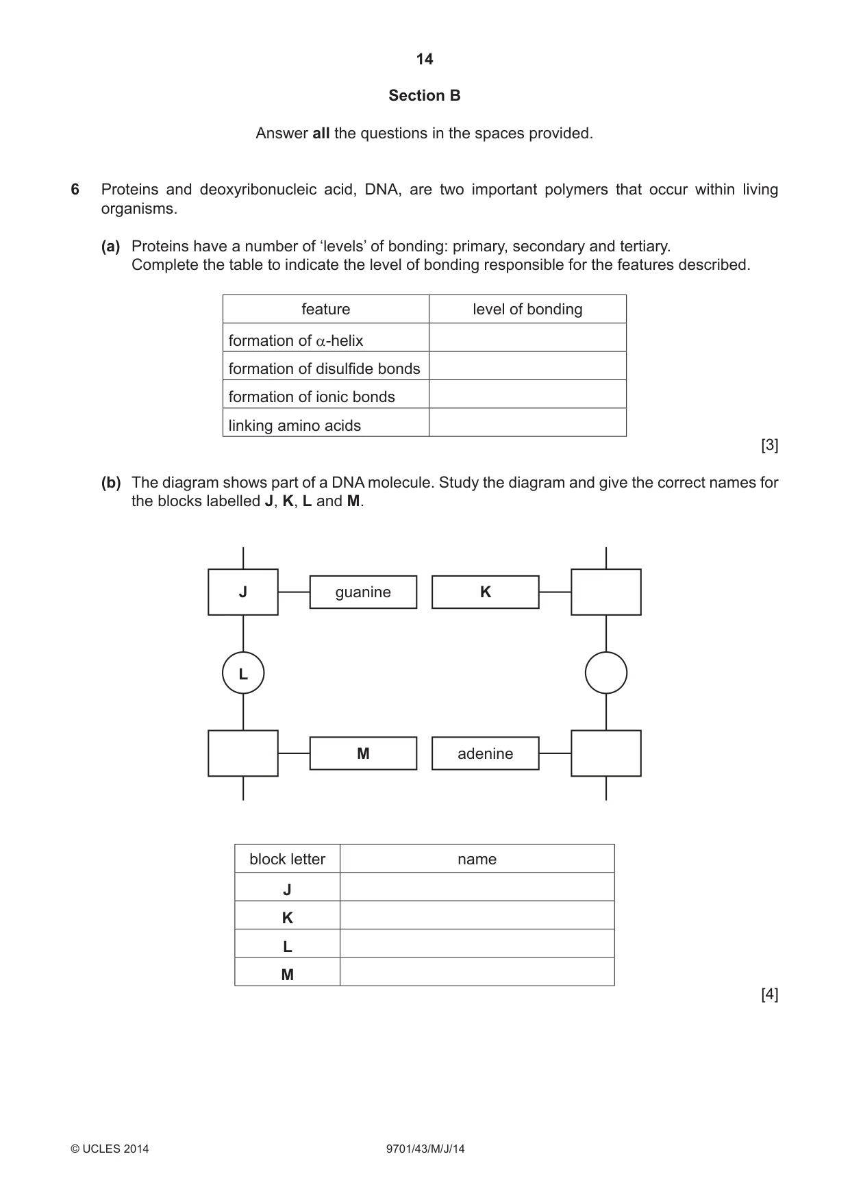 Cambridge A Level Chemistry 9701 2014 May/June Paper 4 · Variant 3 question paper, page 14 of 20