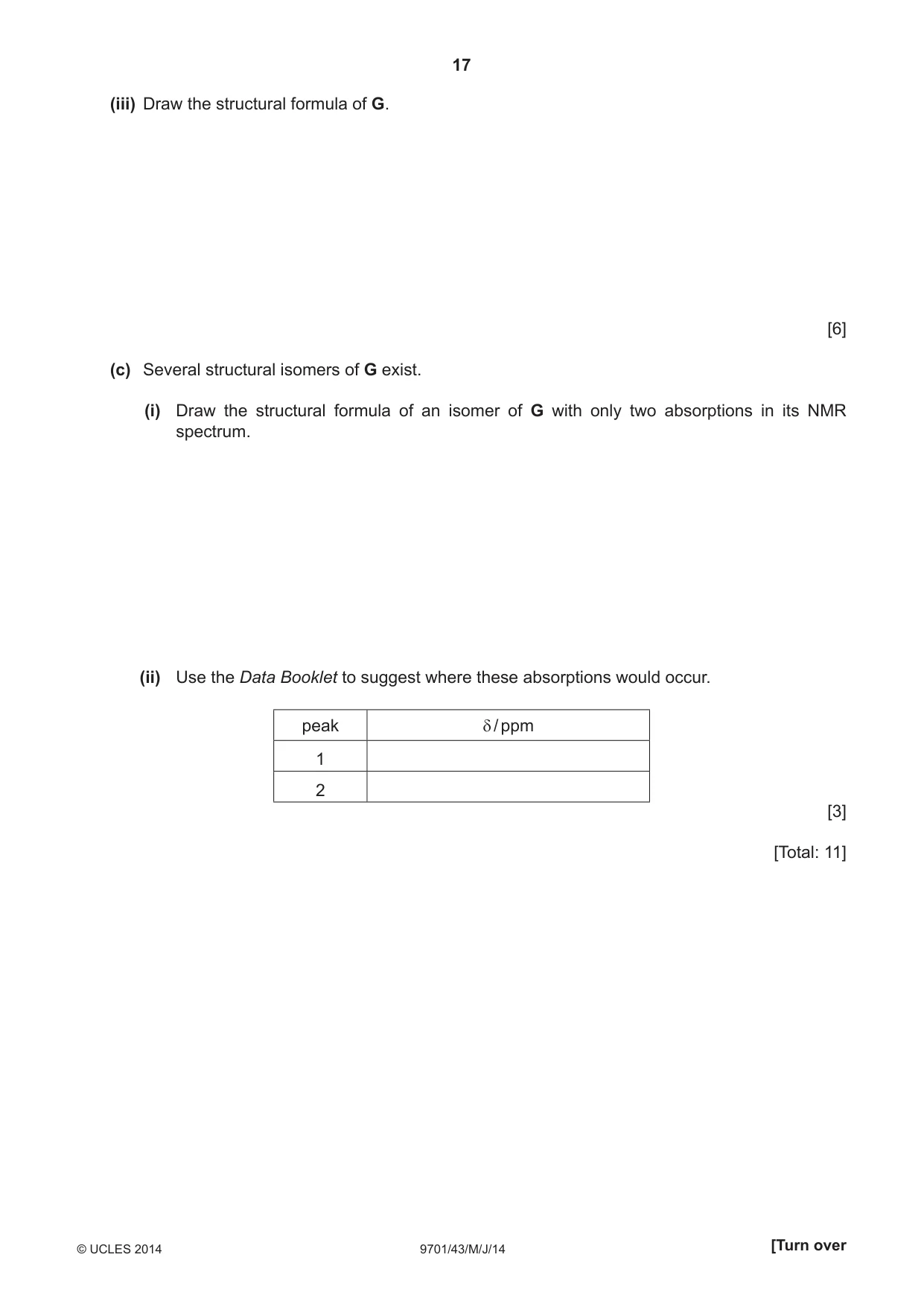 Cambridge A Level Chemistry 9701 2014 May/June Paper 4 · Variant 3 question paper, page 17 of 20