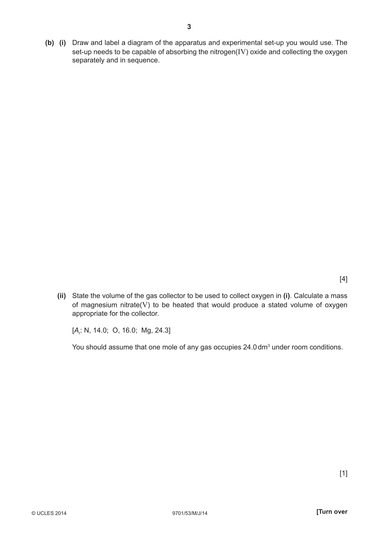 Cambridge A Level Chemistry 9701 2014 May/June Paper 5 · Variant 3 question paper, page 3 of 12