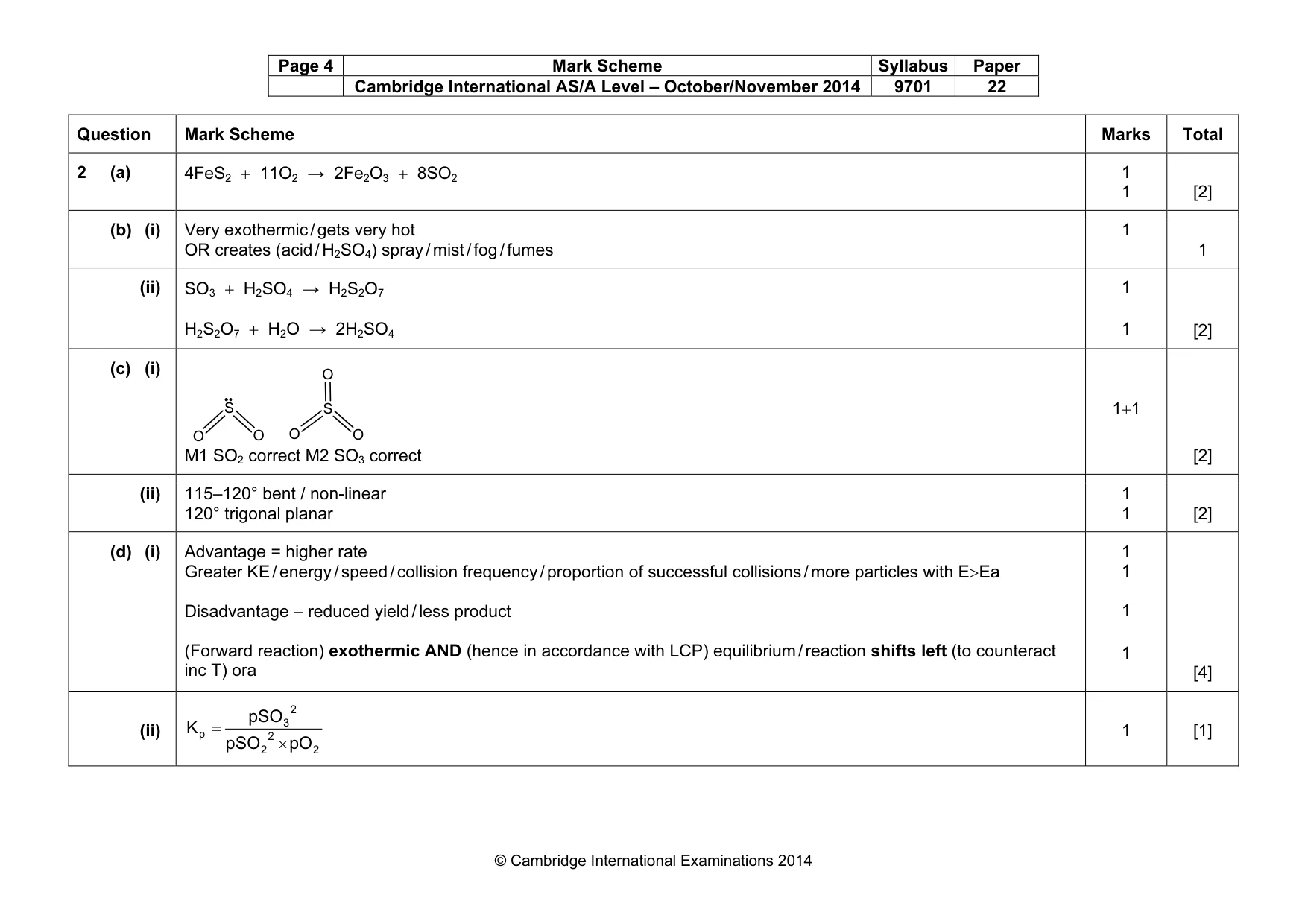 Mark scheme, page 4 of 6