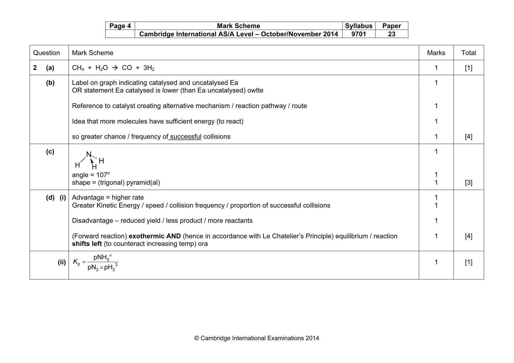 Mark scheme, page 4 of 7